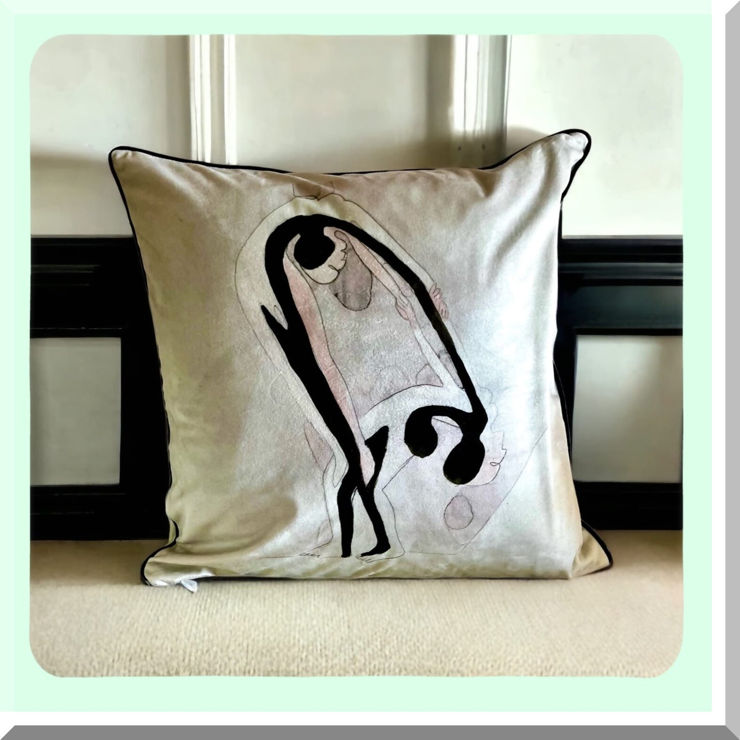 Circus Charm Decorative Throw Pillow Cover - Acrobat Art Inspired Design, 18" x 18" - Unique Home Decor Accent for Living Room or Bedroom