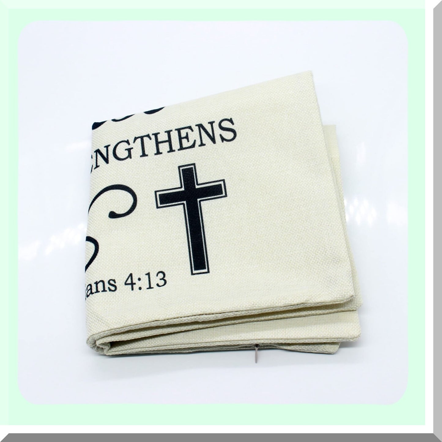 Faithful Blessings Throw Pillow Cover - Inspirational Bible Verse Case with Cross Design for Women - Religious Prayer Pillow Covers for Christian Gifts