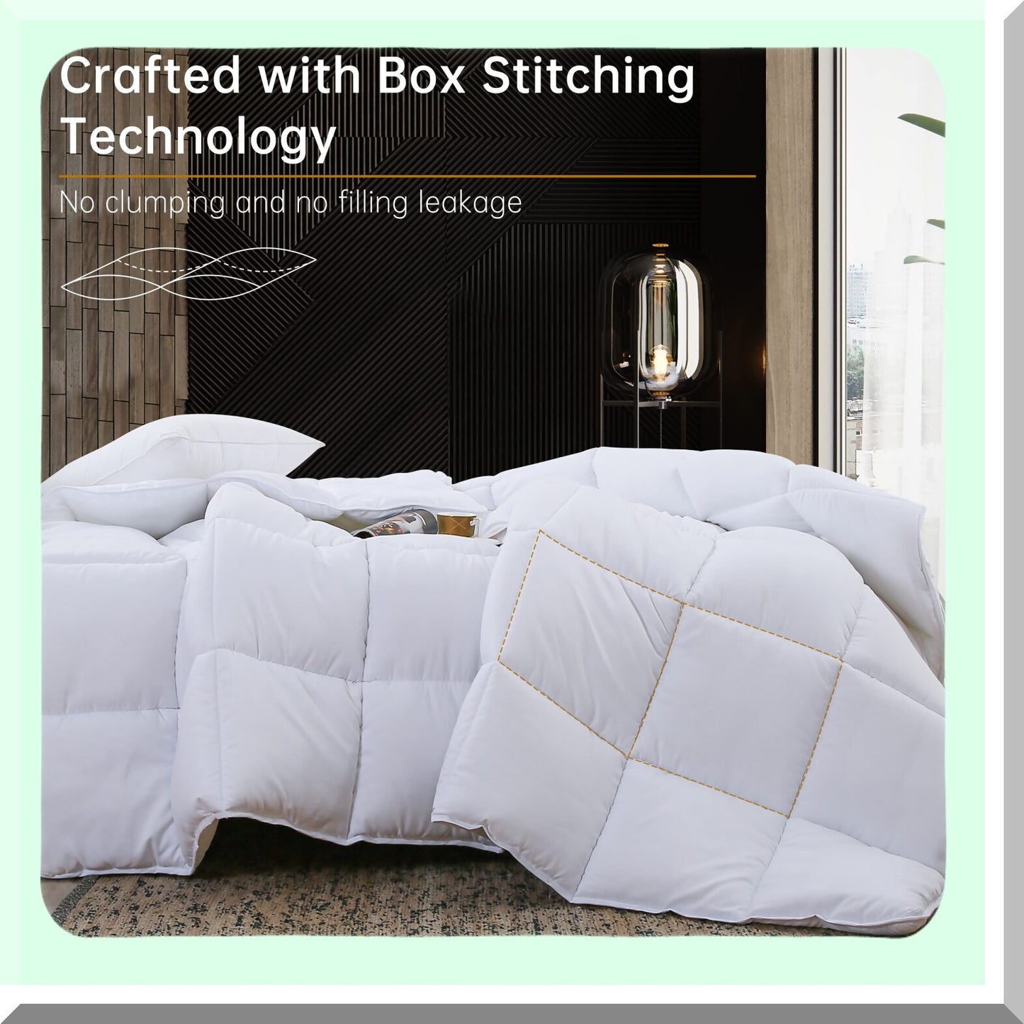 All Season Ultra Soft Goose Down Alternative Comforter - Hotel Collection Twin Bedding Duvet Insert with Corner Tabs, Quilted & Machine Washable