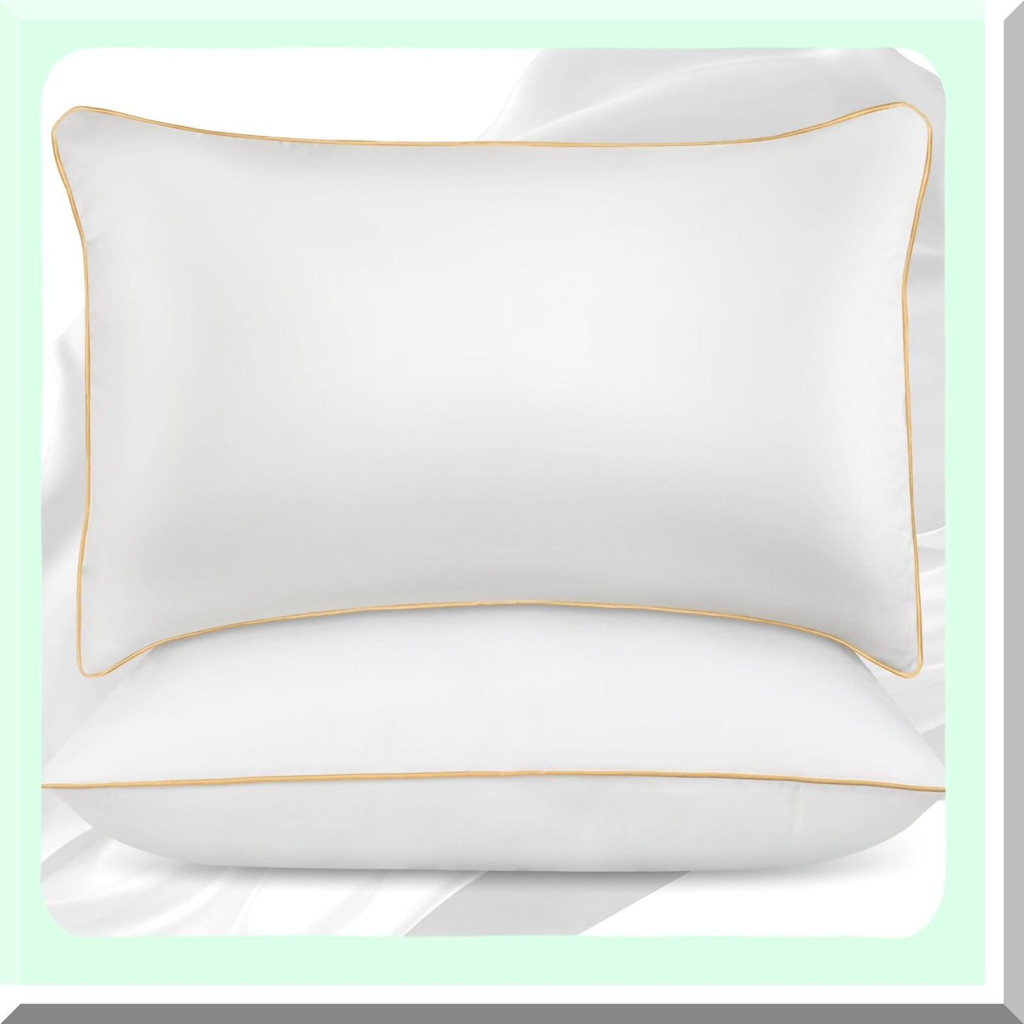CoolDreams Comfort Pillow Set - 2 Pack Cooling Hotel Quality Pillows for Back, Stomach, Side Sleepers - 20 x 36 Down Alternative Bedding