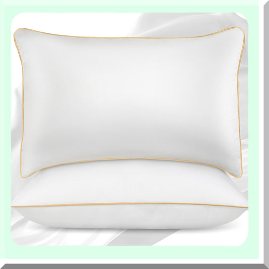 CoolDreams Comfort Pillow Set - 2 Pack Cooling Hotel Quality Pillows for Back, Stomach, Side Sleepers - 20 x 36 Down Alternative Bedding