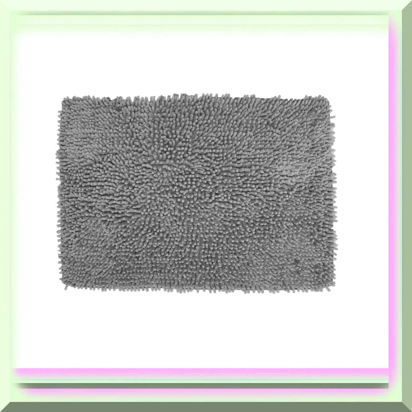 Cotton Bath Rug 17x24 Gray Non Slip