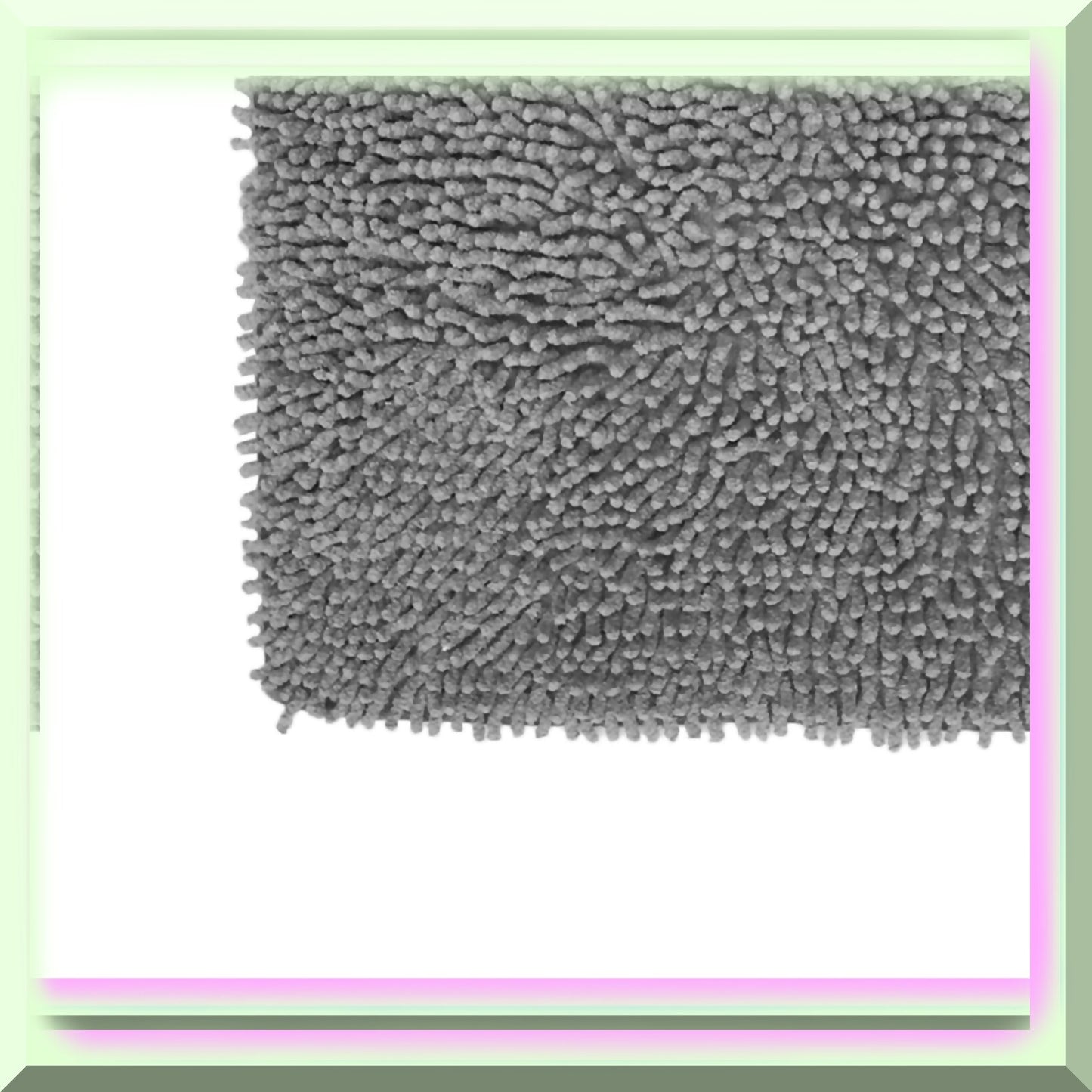 Cotton Bath Rug 17x24 Gray Non Slip