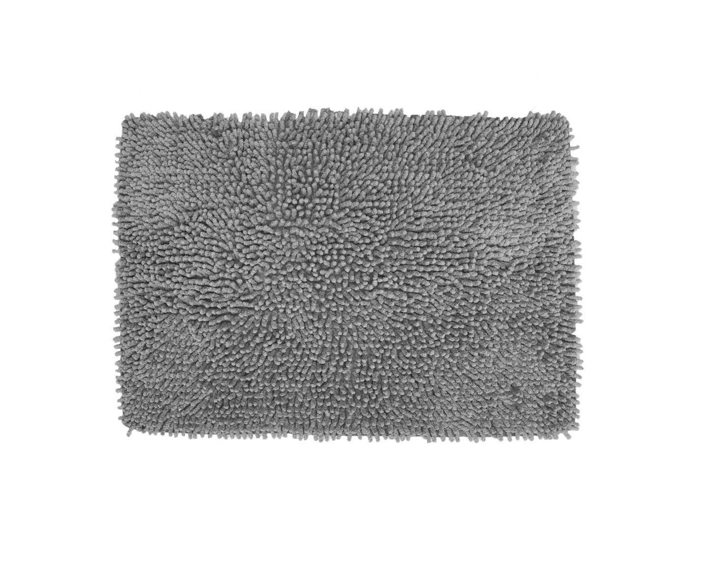 Cotton Bath Rug 17x24 Gray Non Slip