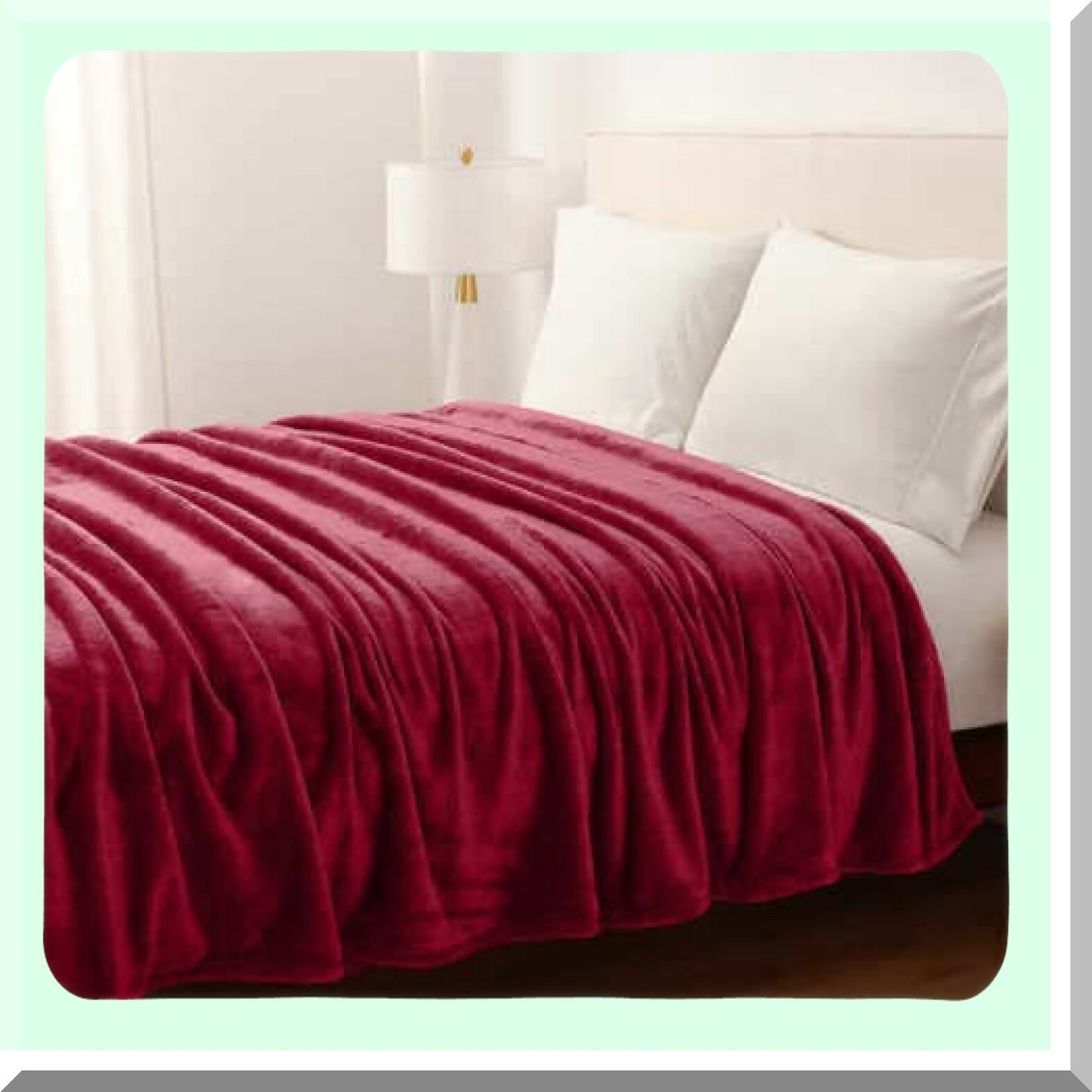 EcoSoft VelvetTouch Blanket - Wine Red