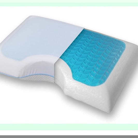 CoolSleep OrthoSupport Memory Foam Side Sleeper Pillow - Cervical & Orthopedic Bed Pillow for Neck Support & Posture Alignment with Cooling Pillow Cover