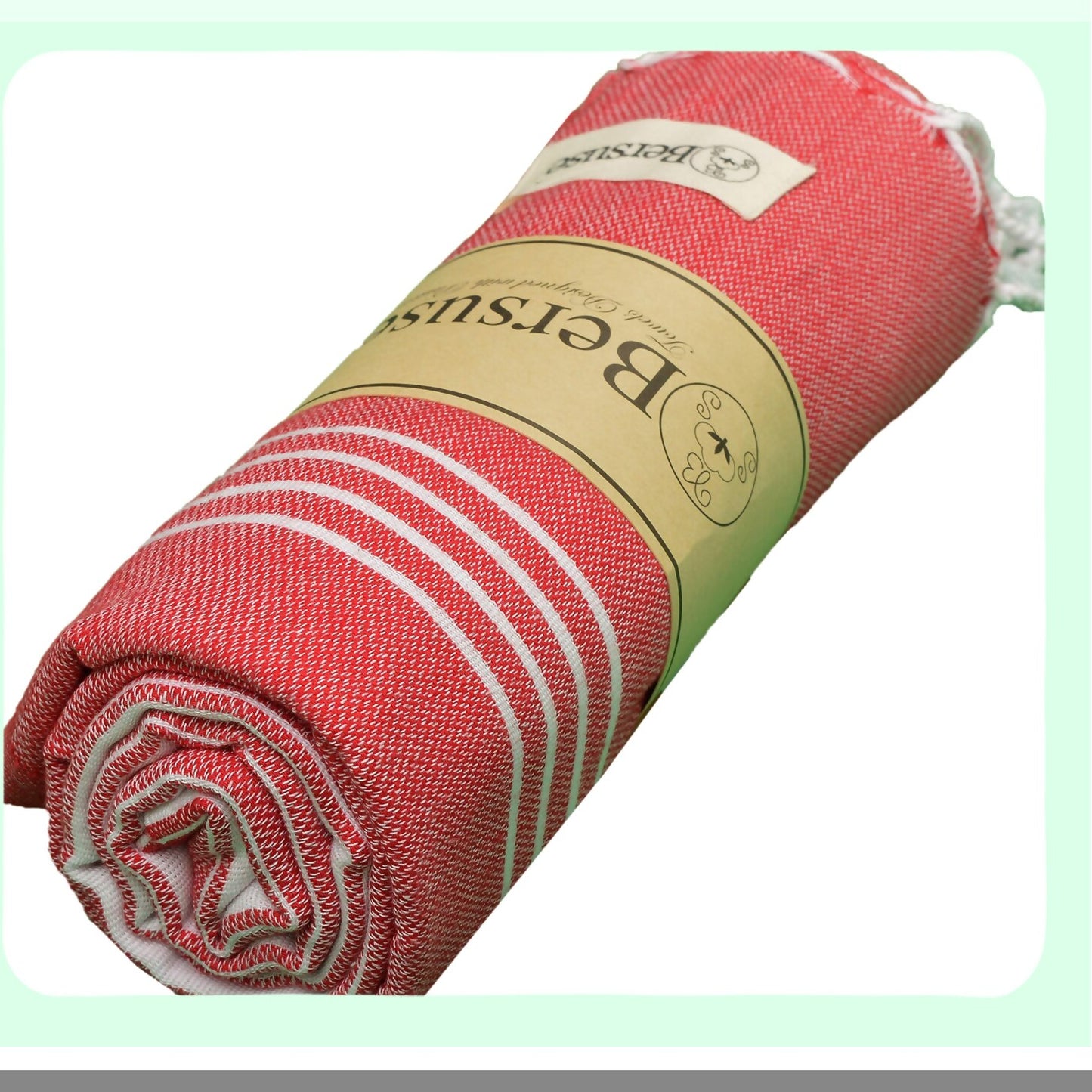 PureCotton Anatolia XL Throw Blanket Towel - 100% Cotton, 61 x 82 Inches, Red