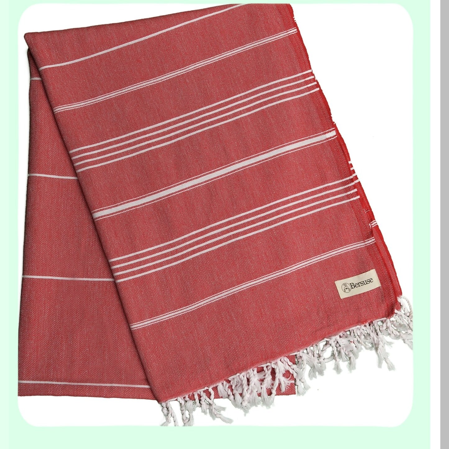 PureCotton Anatolia XL Throw Blanket Towel - 100% Cotton, 61 x 82 Inches, Red