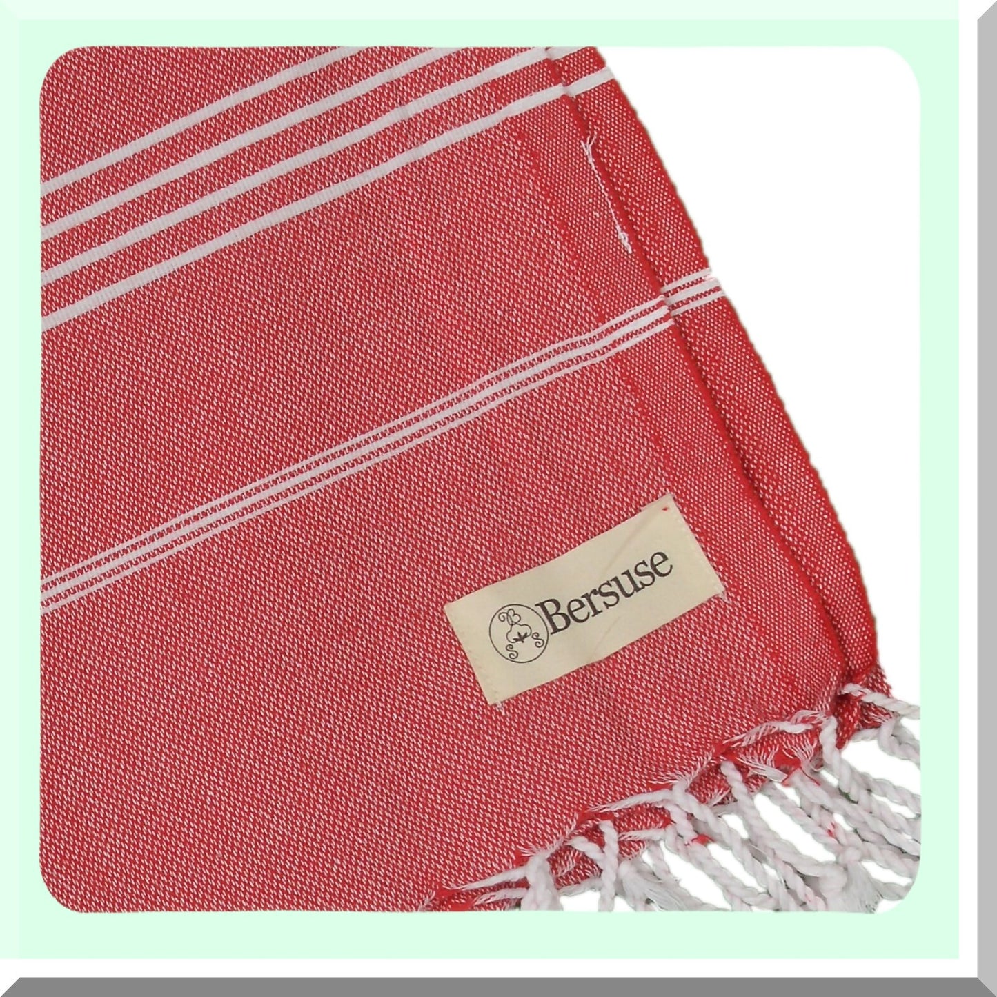 PureCotton Anatolia XL Throw Blanket Towel - 100% Cotton, 61 x 82 Inches, Red