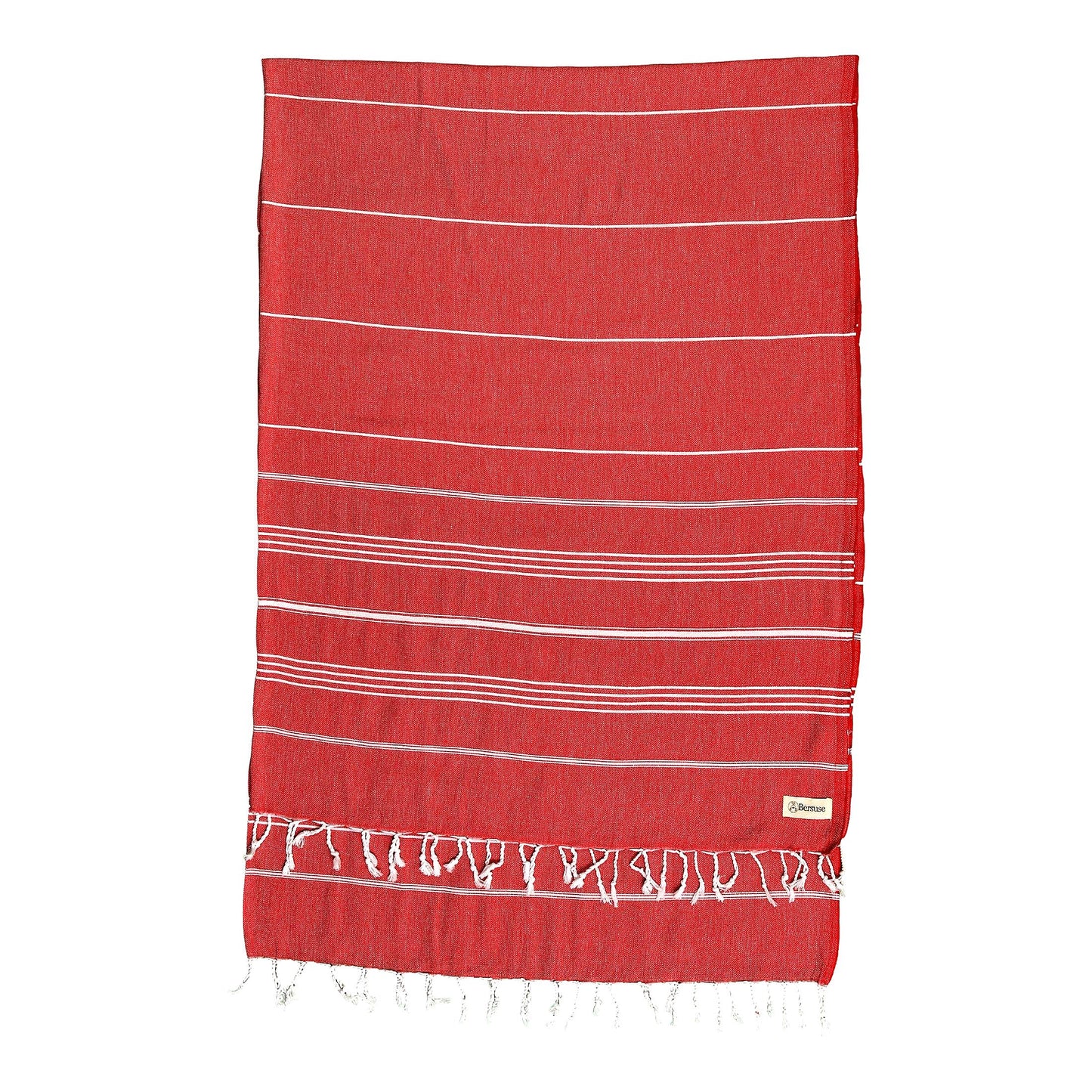 PureCotton Anatolia XL Throw Blanket Towel - 100% Cotton, 61 x 82 Inches, Red