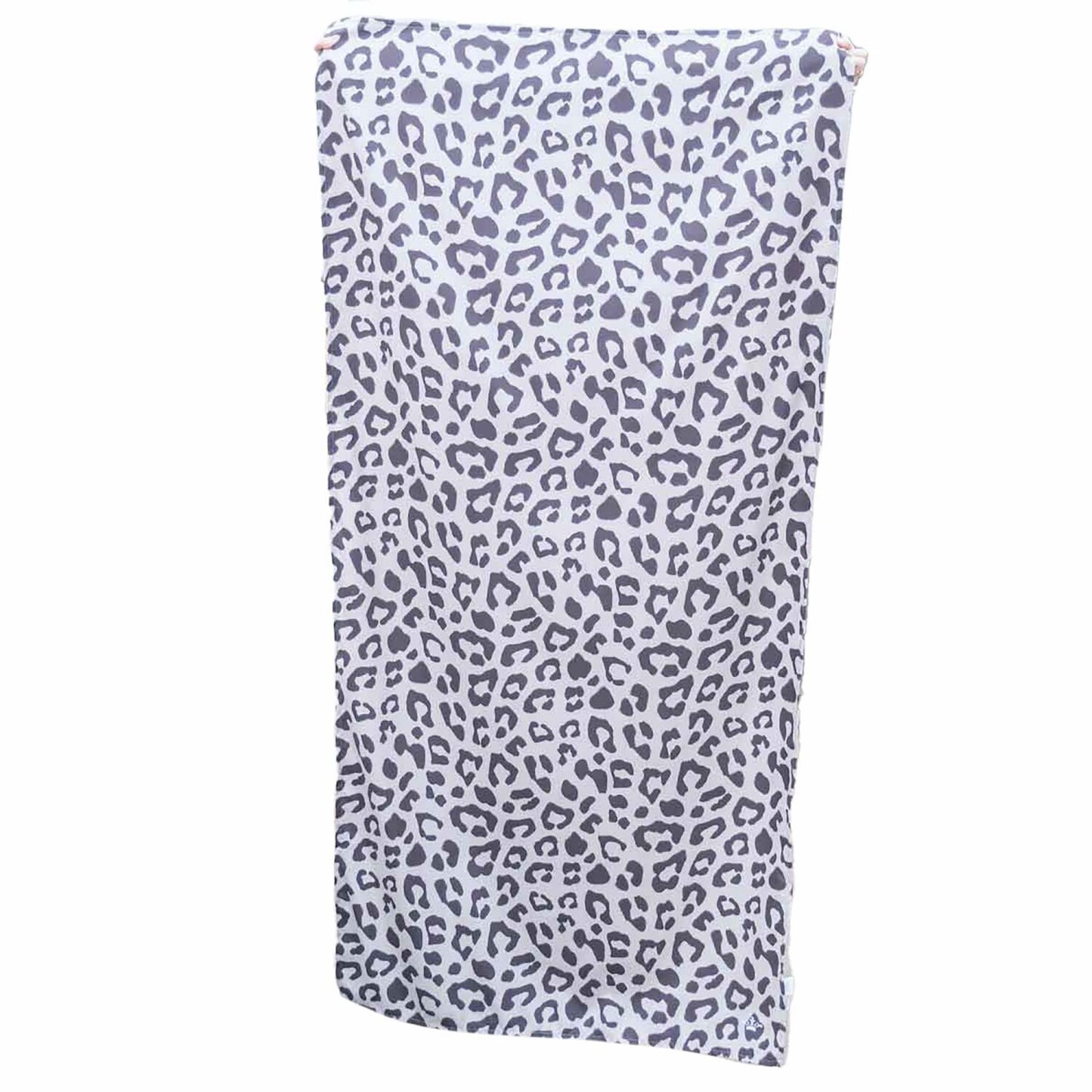 Microfiber Beach Towel Leopard Black 34x70