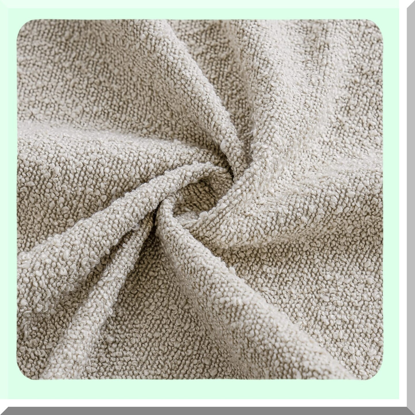 Cozy Boucle Accent Pillow Covers - Set of 2 Soft Textured Solid Cushion Cases for Sofa, Chair, Bedroom - 18x18 Inch Ivory Home Decor