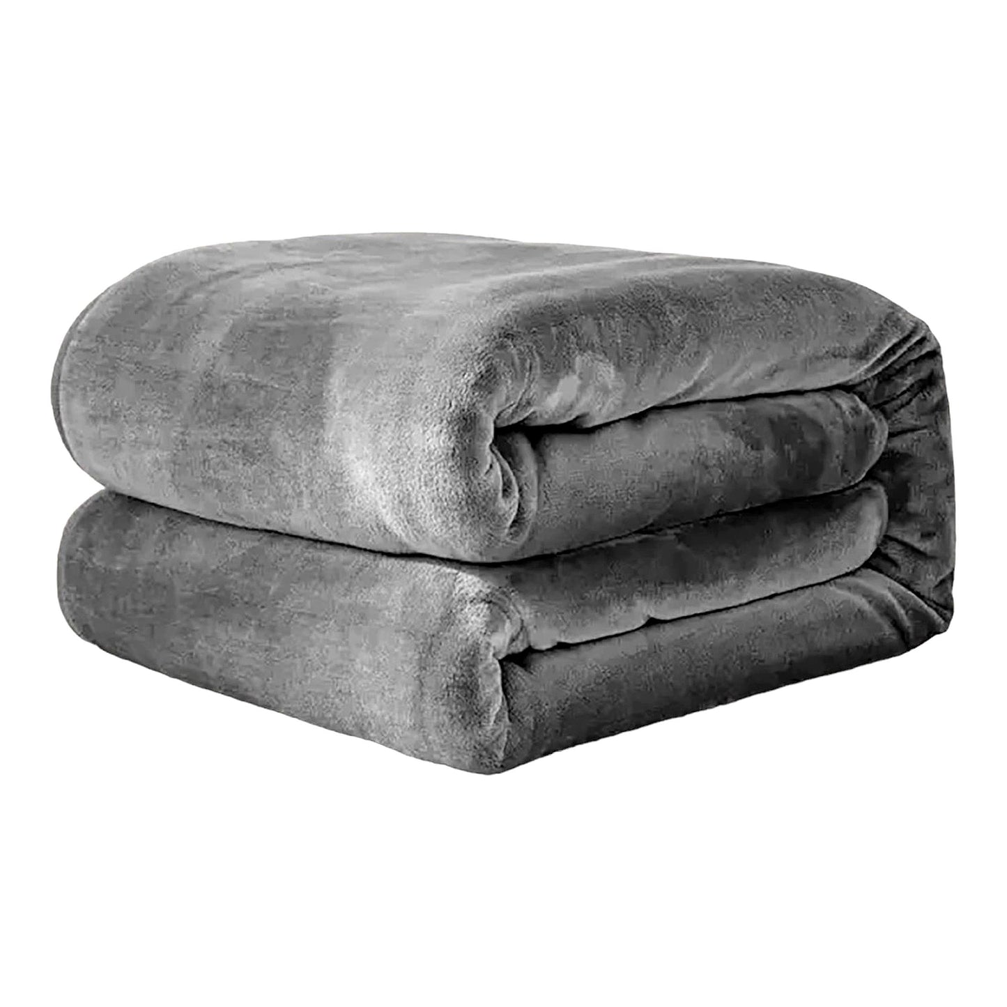 Ultimate Cozy Queen Flannel Blanket - Super Soft, Warm, Plush Grey Silver Throw