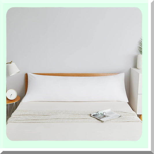 Ultimate Comfort Body Pillow - Extra Large Pregnancy Pillow Insert for Side Sleepers - Fluffy Bed Pillow for Adults - 20 x 60 White Pack