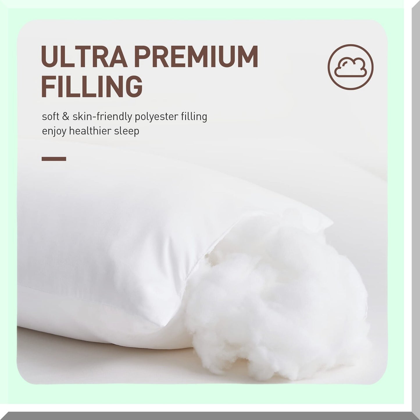 Ultimate Comfort Body Pillow - Extra Large Pregnancy Pillow Insert for Side Sleepers - Fluffy Bed Pillow for Adults - 20 x 60 White Pack