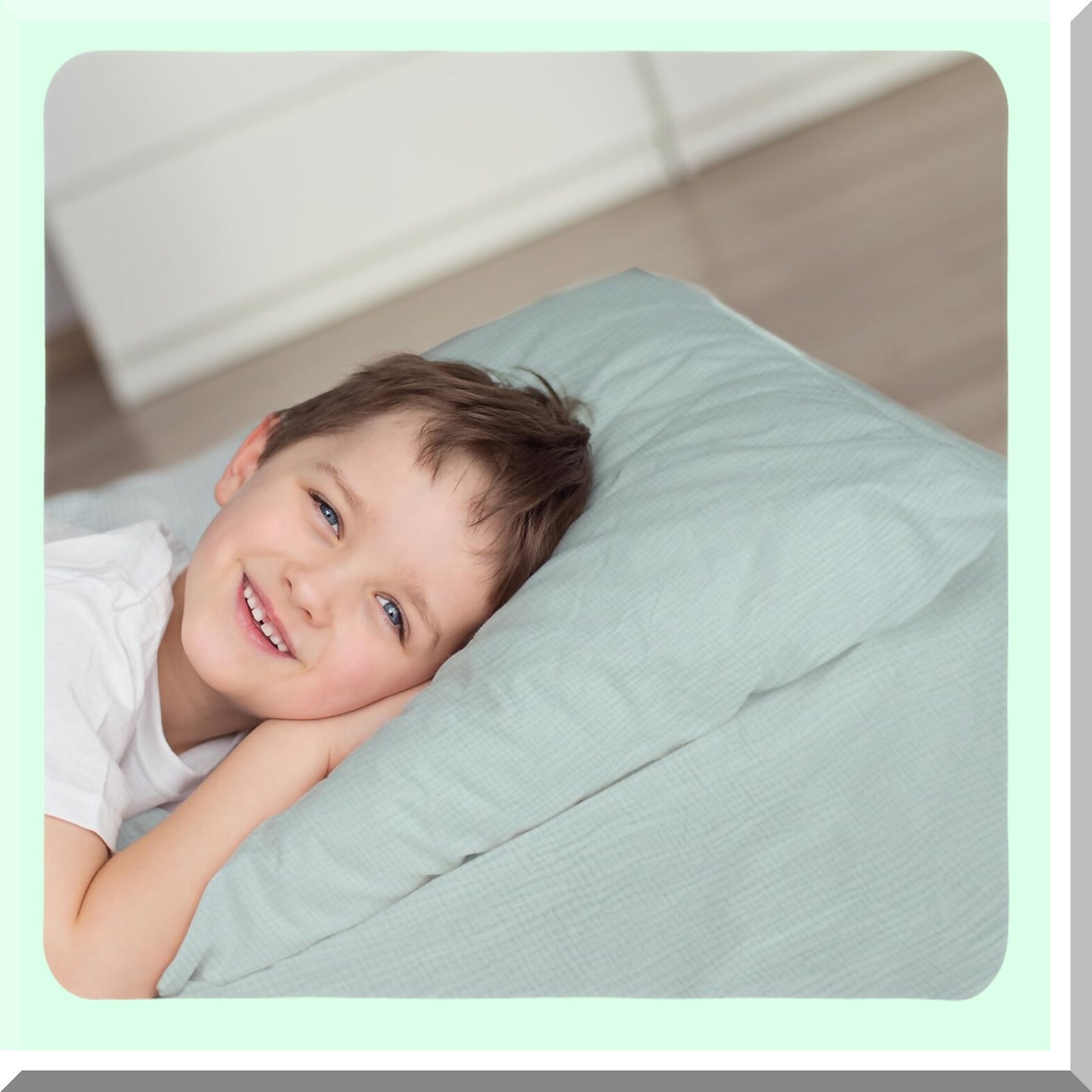 Breathable Blue Muslin Cotton Twin XL Fitted Sheet Set - Soft Deep Pocket Bedding with 1 Pillowcase - 2 Piece Set for Comfort and Quality Sleep