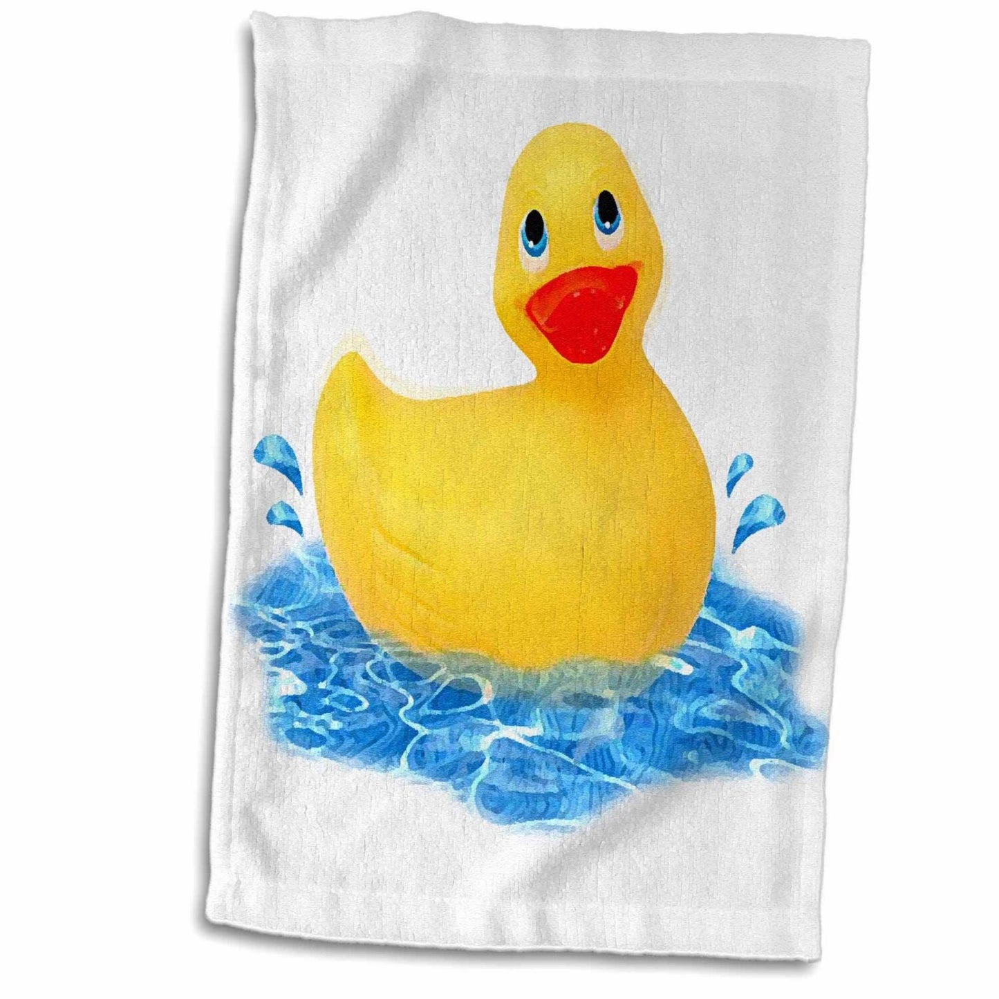 3D Rose Rubber Duck Towel 15 x 22