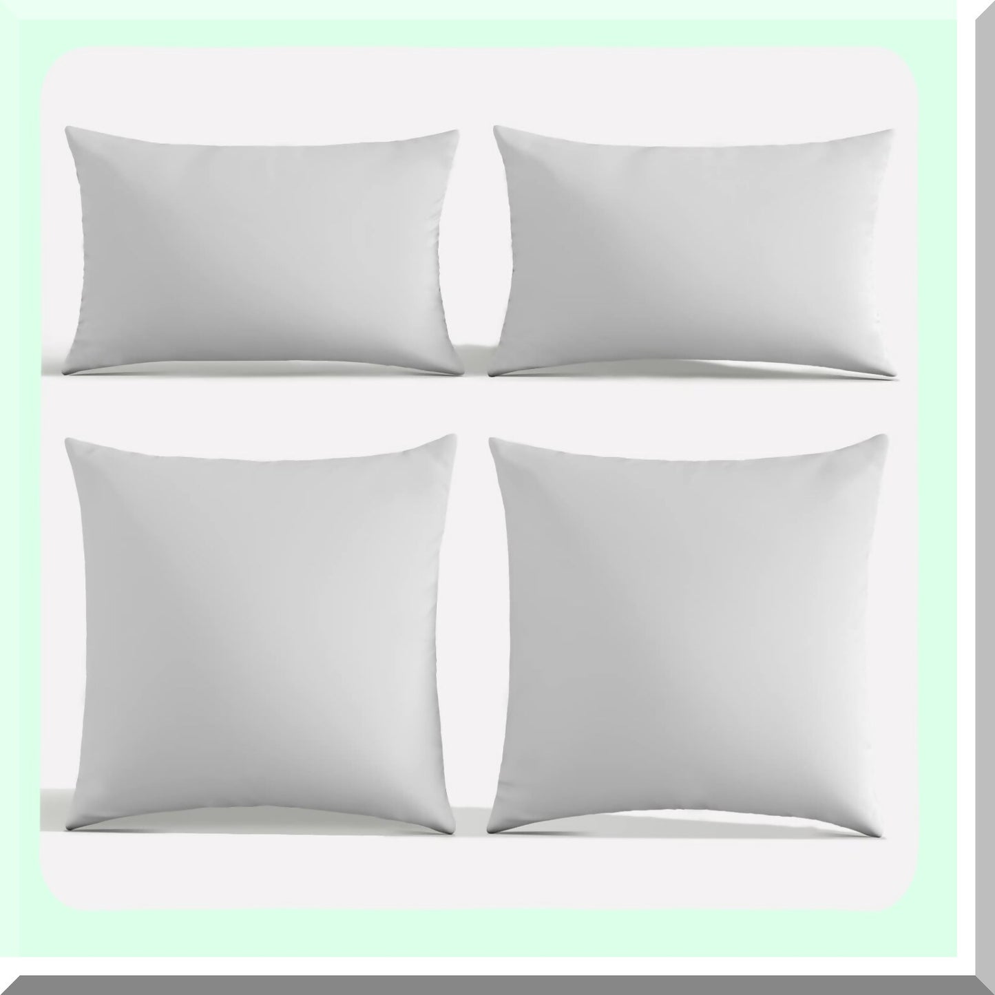 SoftDreams Comfort Set - 4 White Throw Pillows for Couch & Bed - Indoor/Outdoor Decorative Cushion Inserts - Soft & Comfortable Pillows