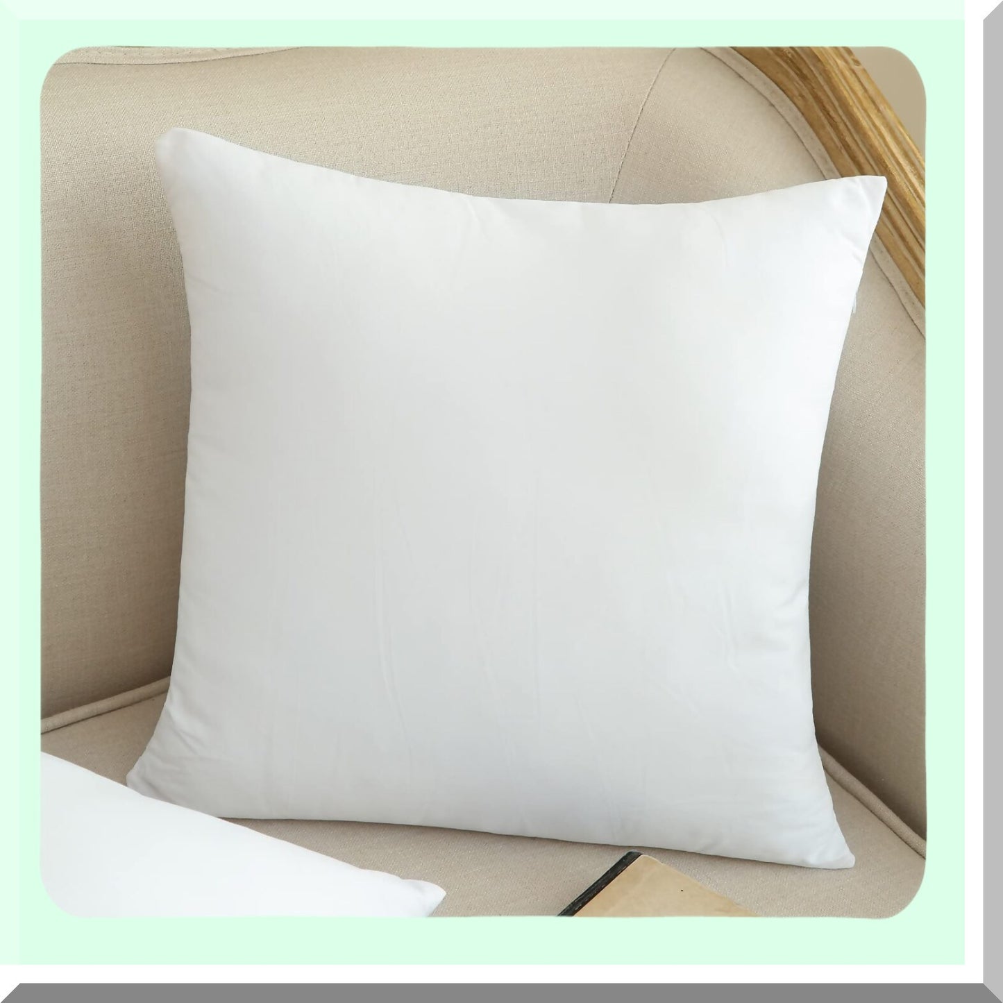 SoftDreams Comfort Set - 4 White Throw Pillows for Couch & Bed - Indoor/Outdoor Decorative Cushion Inserts - Soft & Comfortable Pillows