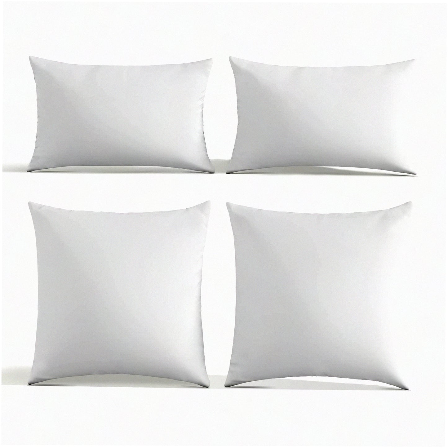 SoftDreams Comfort Set - 4 White Throw Pillows for Couch & Bed - Indoor/Outdoor Decorative Cushion Inserts - Soft & Comfortable Pillows