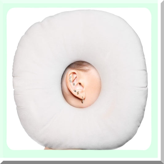 EarEase Side Sleeper Pillow - Comfortable O-Shaped Pillow with Ear Hole for CNH Relief, Ear Pain, Inflammation, and Pressure Sores. Sleep soundly without discomfort!