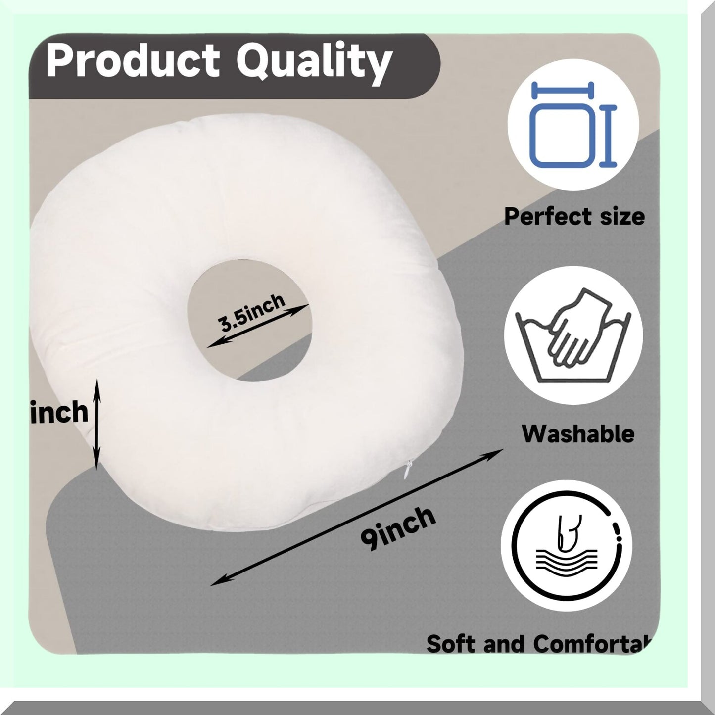EarEase Side Sleeper Pillow - Comfortable O-Shaped Pillow with Ear Hole for CNH Relief, Ear Pain, Inflammation, and Pressure Sores. Sleep soundly without discomfort!