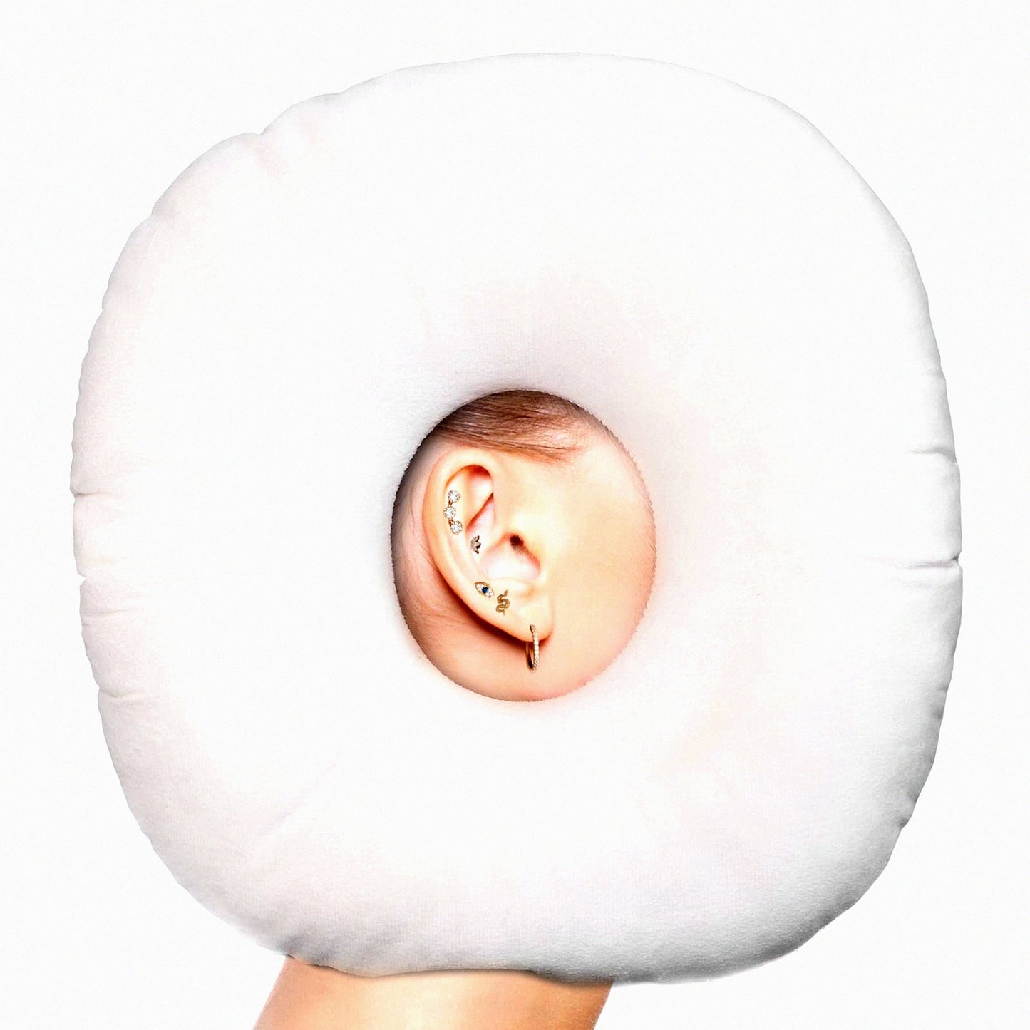 EarEase Side Sleeper Pillow - Comfortable O-Shaped Pillow with Ear Hole for CNH Relief, Ear Pain, Inflammation, and Pressure Sores. Sleep soundly without discomfort!