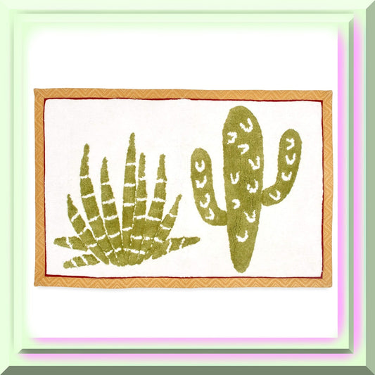 Cactus Bath Rug 20" x 30" Olive