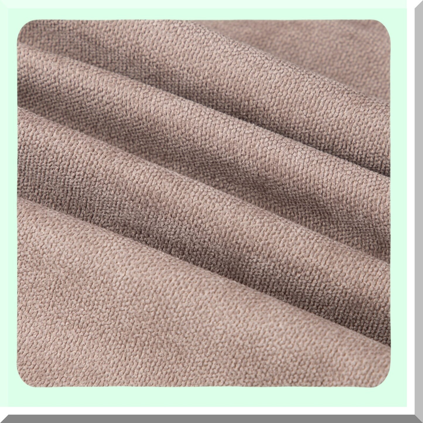 Chenille Soft Taupe Pillow Covers - Set of 2 12x20 Inch Decorative Cushion Shell for Sofa & Bedroom - Short Throw Pillow Cover