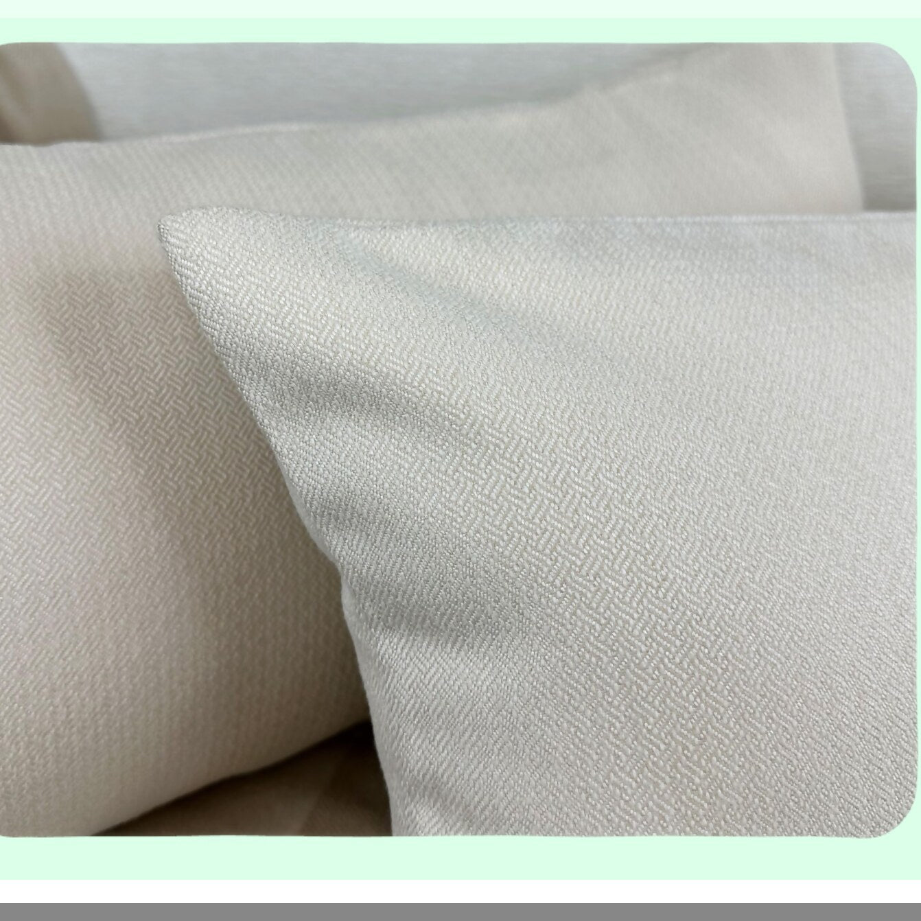 Luxury Ivory Lumbar Pillow Covers - Set of 2, Brushed Polyester, 14" x 26", Zipper Closure, Decorative Throw Pillow Cases for Home Decor