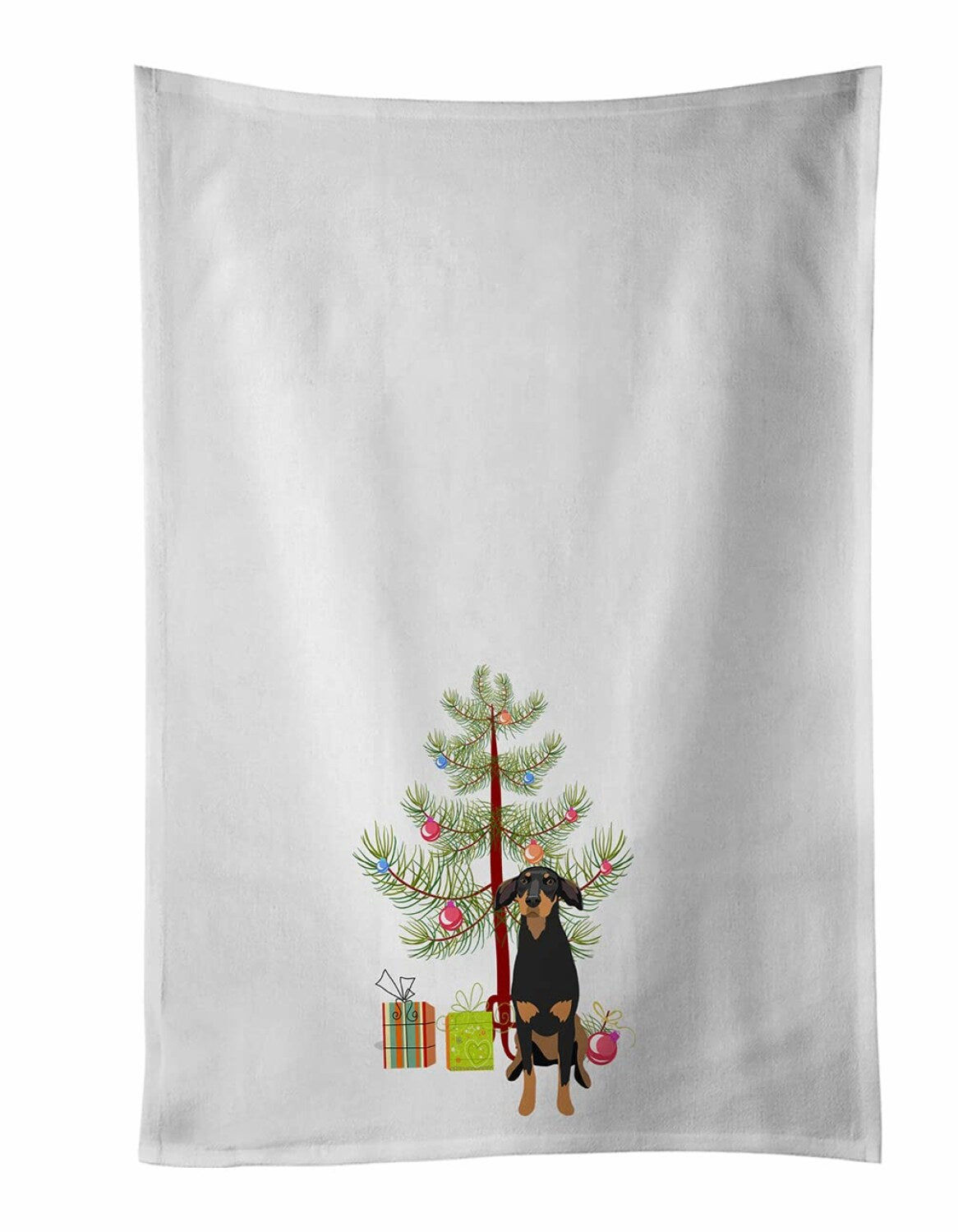 Doberman Pinscher Black and Rust Kitchen Towel Set of 2