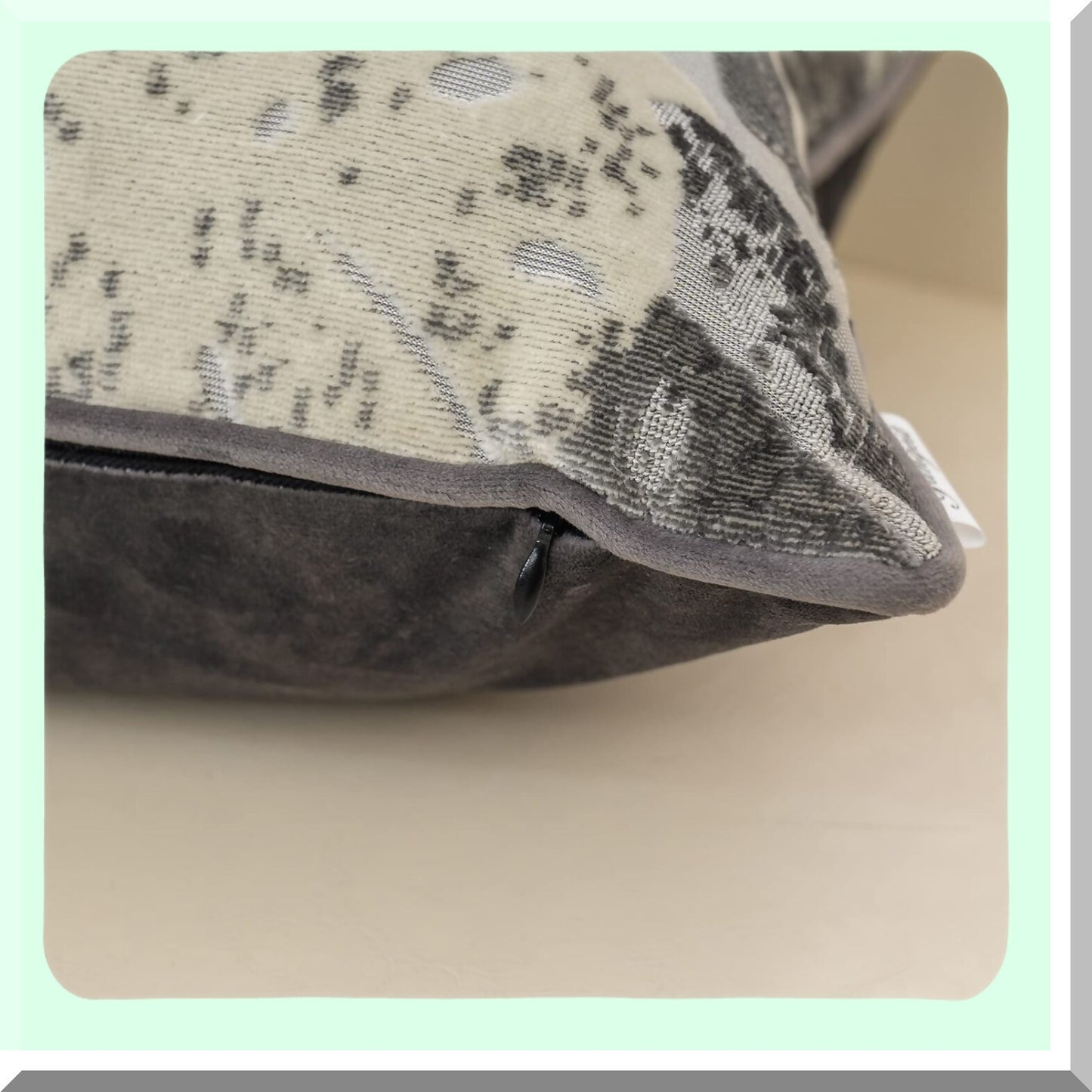 Vintage Grey Monstera Leaf Velvet Lumbar Pillowcase - Textured Cushion Cover for Sofa Couch & Bedroom Decor - Neutral Oblong Throw Pillow 12x20"