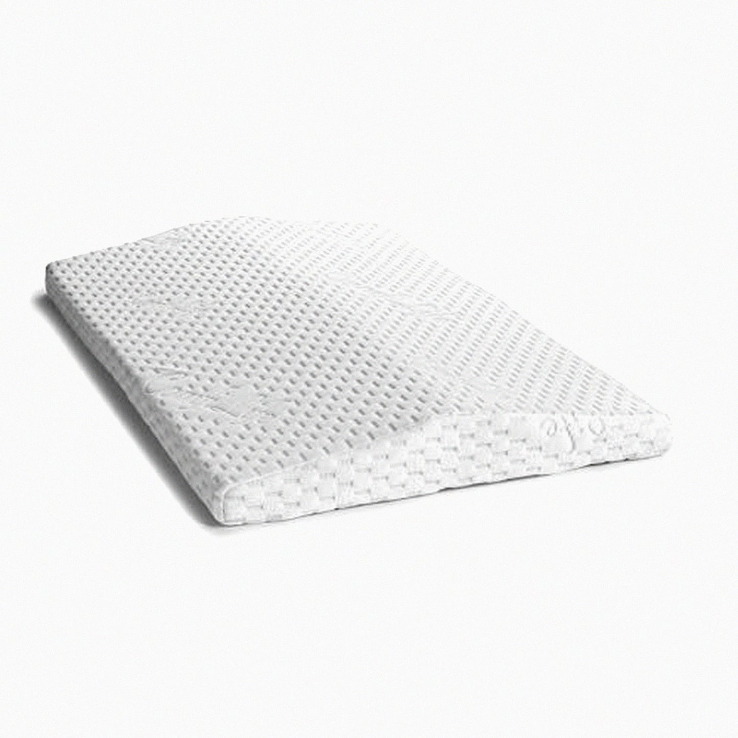 SleepEase Memory Foam Lumbar Support Pillow - Back Pain Relief for Side, Back, and Stomach Sleepers. Triangle Wedge Bolster Bed Rest Pillow in White Standard Size.