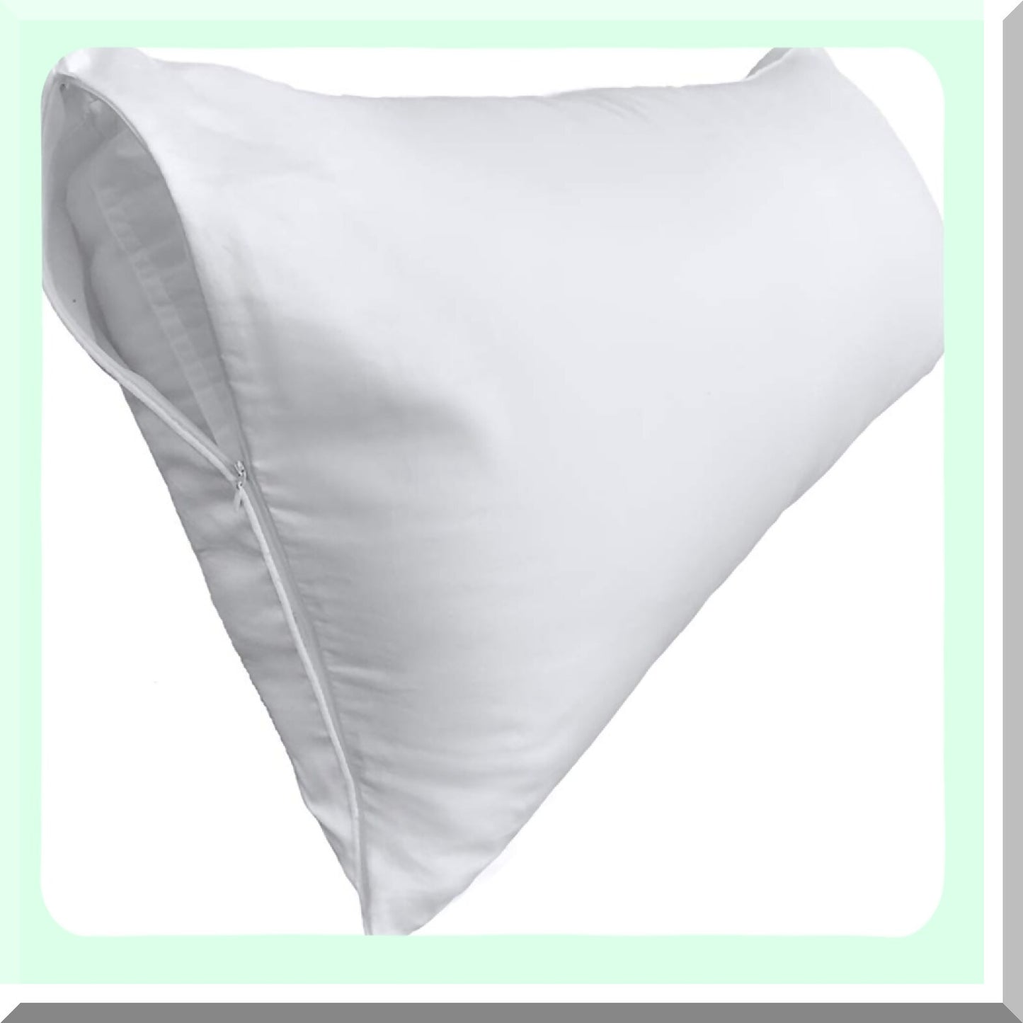 UltraSoft Cotton Body Pillow Cover - Premium White Pillowcase with Double Zipper Fitted for Easy Care - Breathable 600 Thread Count, 20x54, 1 Pack