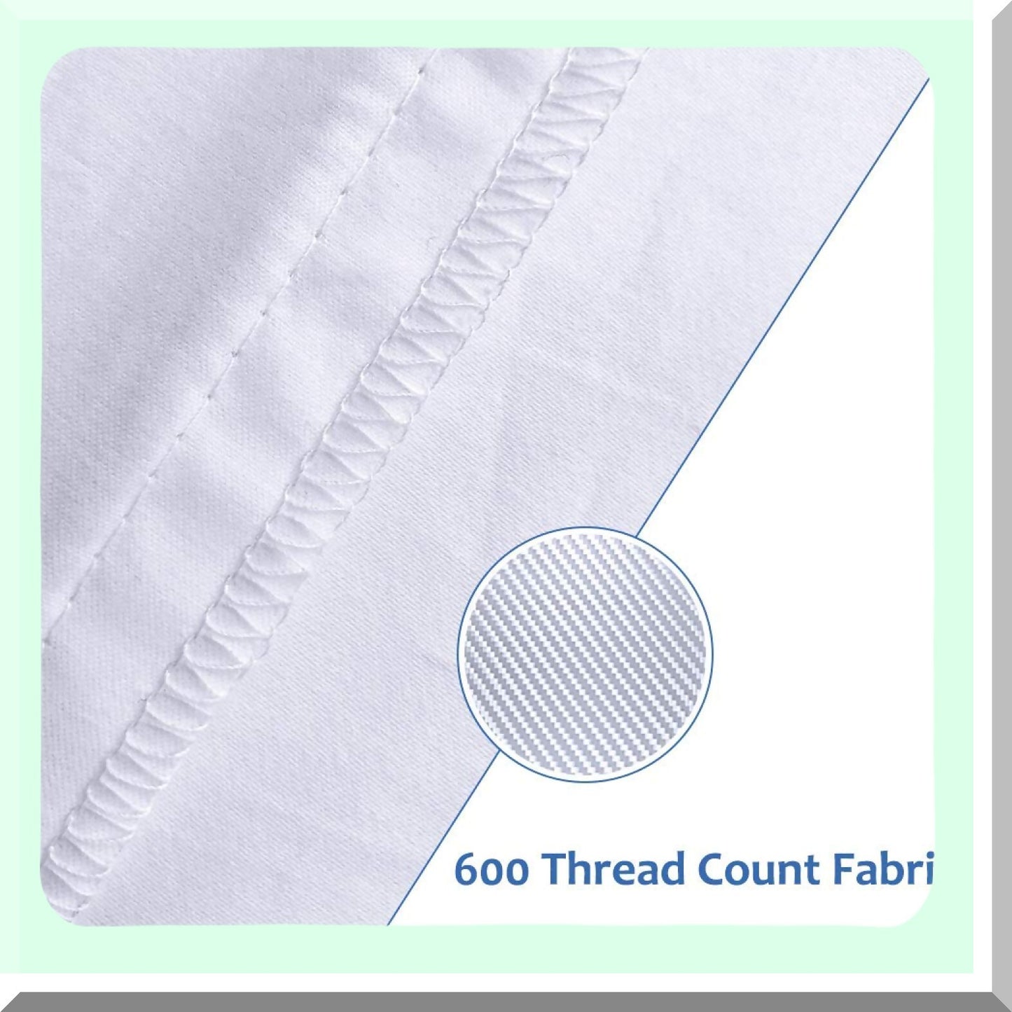 UltraSoft Cotton Body Pillow Cover - Premium White Pillowcase with Double Zipper Fitted for Easy Care - Breathable 600 Thread Count, 20x54, 1 Pack