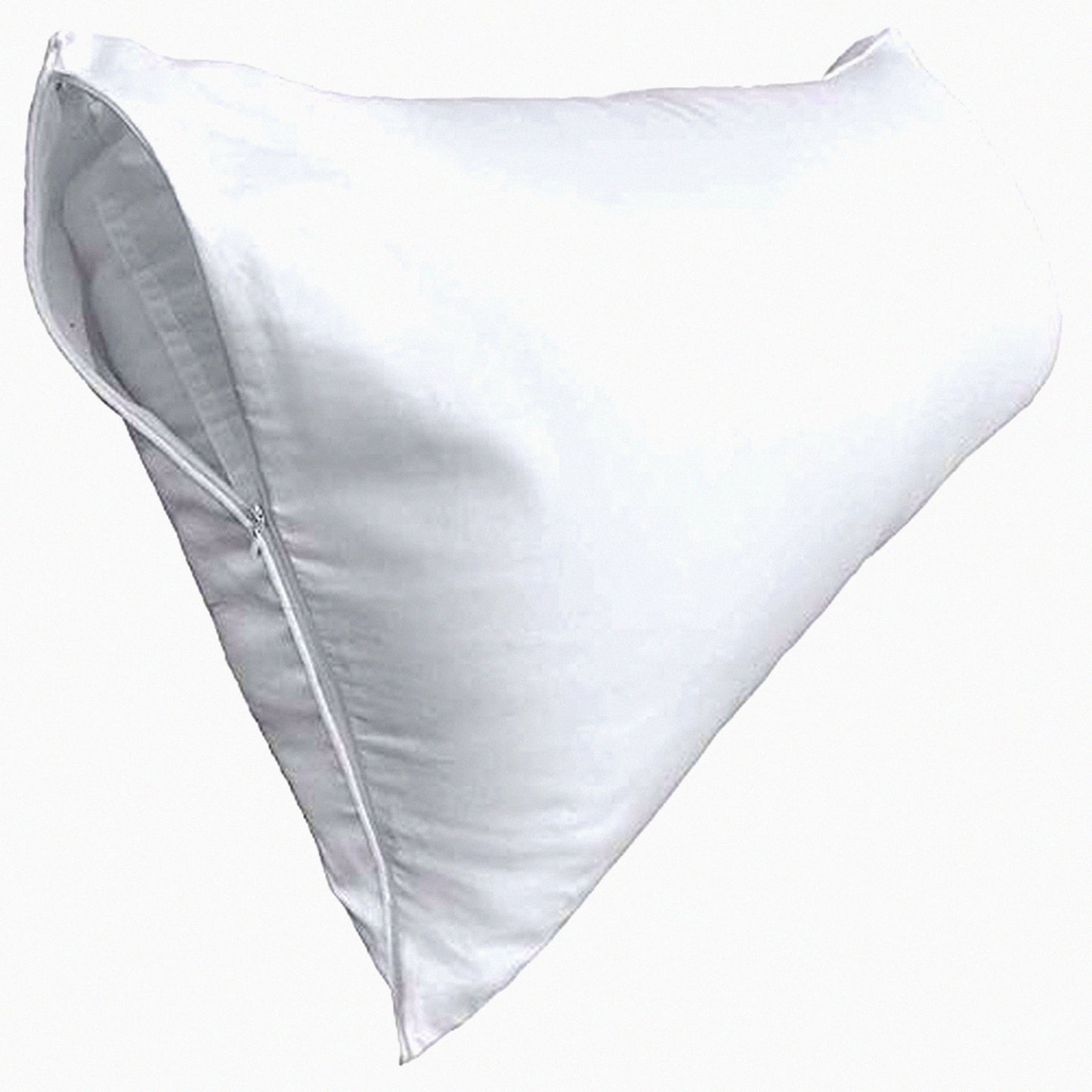 UltraSoft Cotton Body Pillow Cover - Premium White Pillowcase with Double Zipper Fitted for Easy Care - Breathable 600 Thread Count, 20x54, 1 Pack