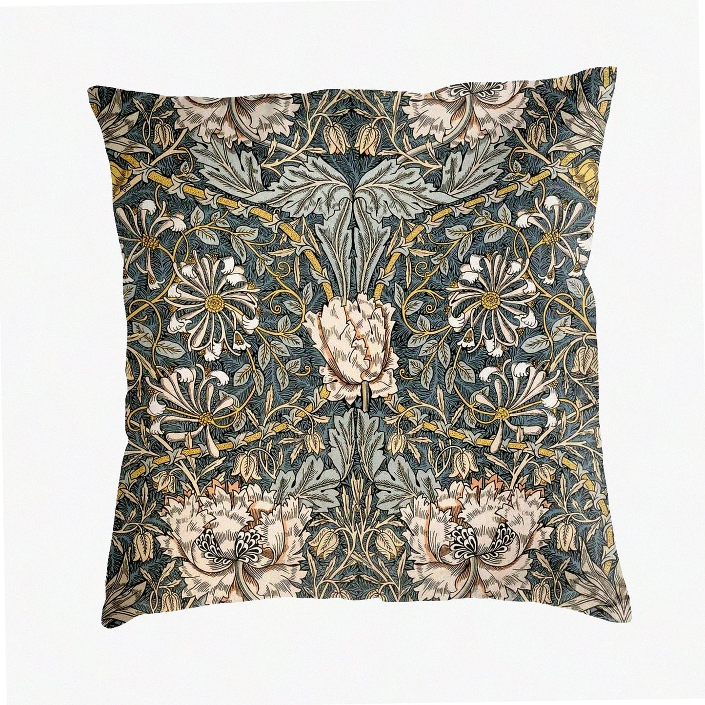 Pimpernel Velvet Decorative Pillow Covers - Soft Cushion Cases for Home Decor - Living Room, Bed, Couch, Car - 18x18 Inch - Set of 13 - William Morris Inspired