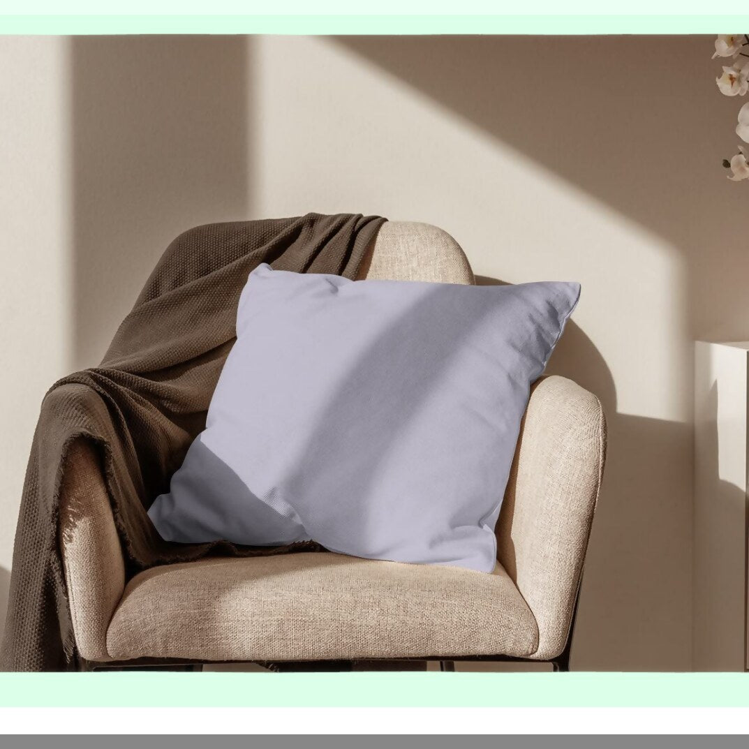 Lavender Orchid Cushion Covers - Set of 4 Solid Color 24x24 Inches Decorative Pillow Cases for Sofa, Bedroom, Accent Couch - Lilac Grey Square Pillowcase