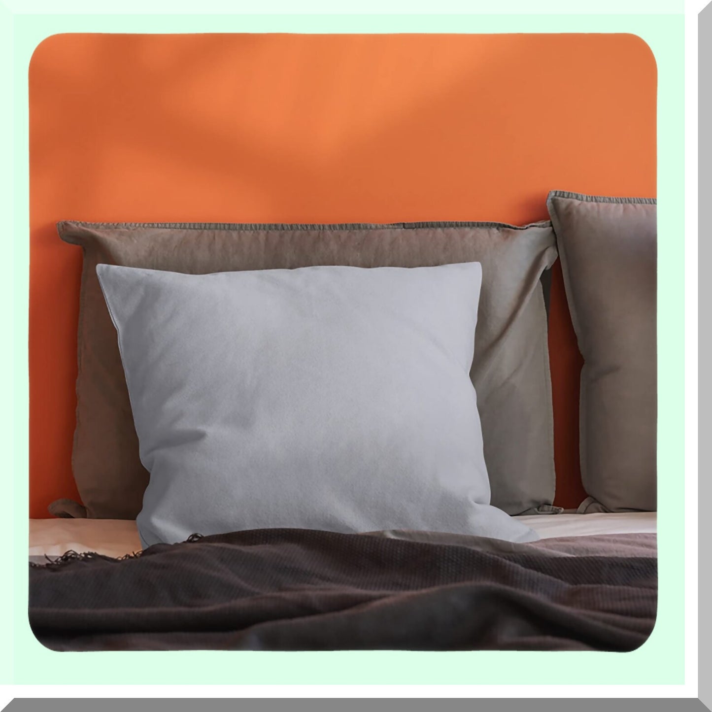 Lavender Orchid Cushion Covers - Set of 4 Solid Color 24x24 Inches Decorative Pillow Cases for Sofa, Bedroom, Accent Couch - Lilac Grey Square Pillowcase