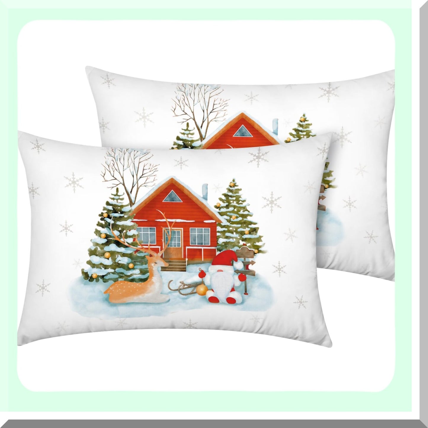 Red Bliss Pillowcase Set - Queen Size (2 Pack) | 1800 Thread Count Microfiber | Envelope Closure | Super Soft, Fade & Stain Resistant | 20"x30"