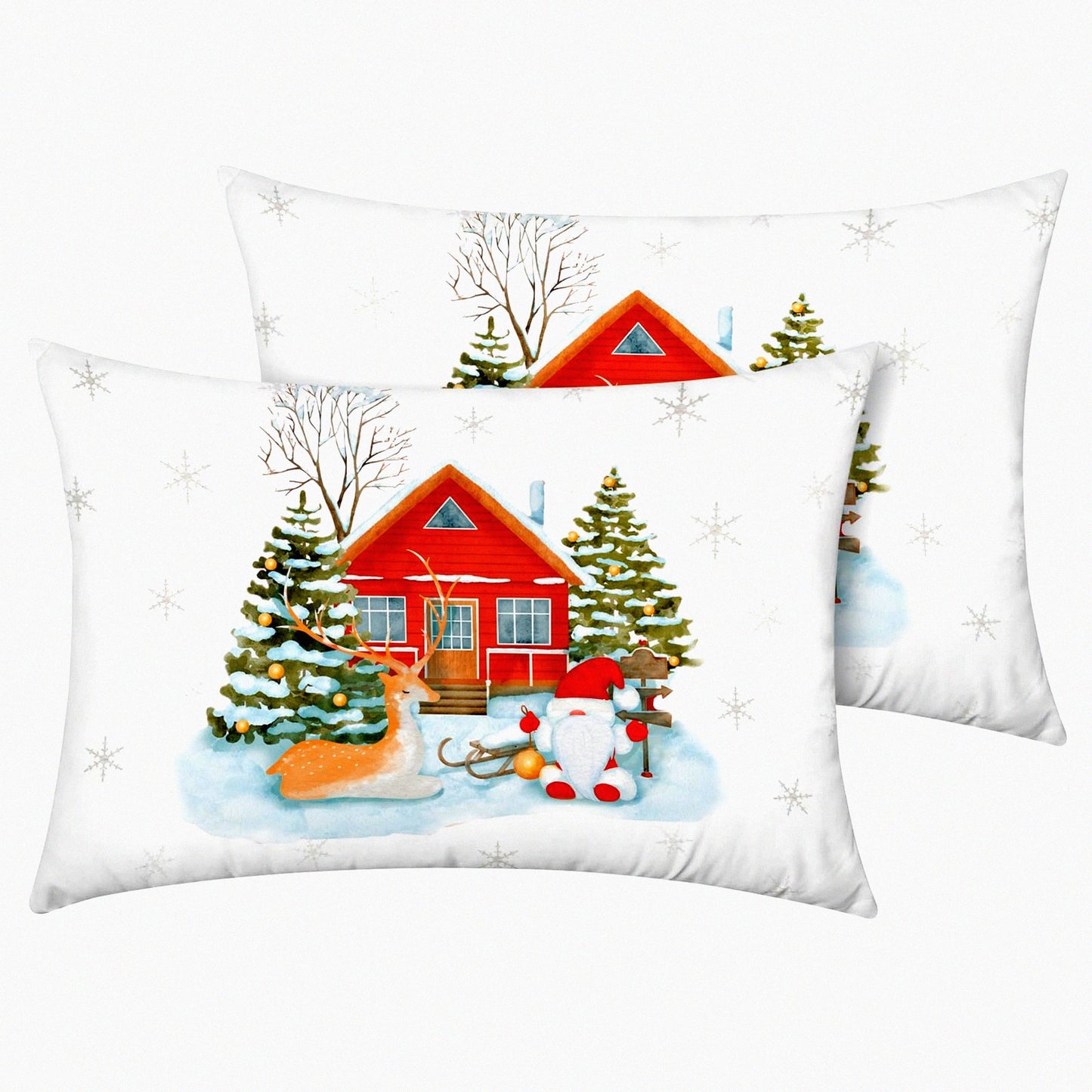 Red Bliss Pillowcase Set - Queen Size (2 Pack) | 1800 Thread Count Microfiber | Envelope Closure | Super Soft, Fade & Stain Resistant | 20"x30"