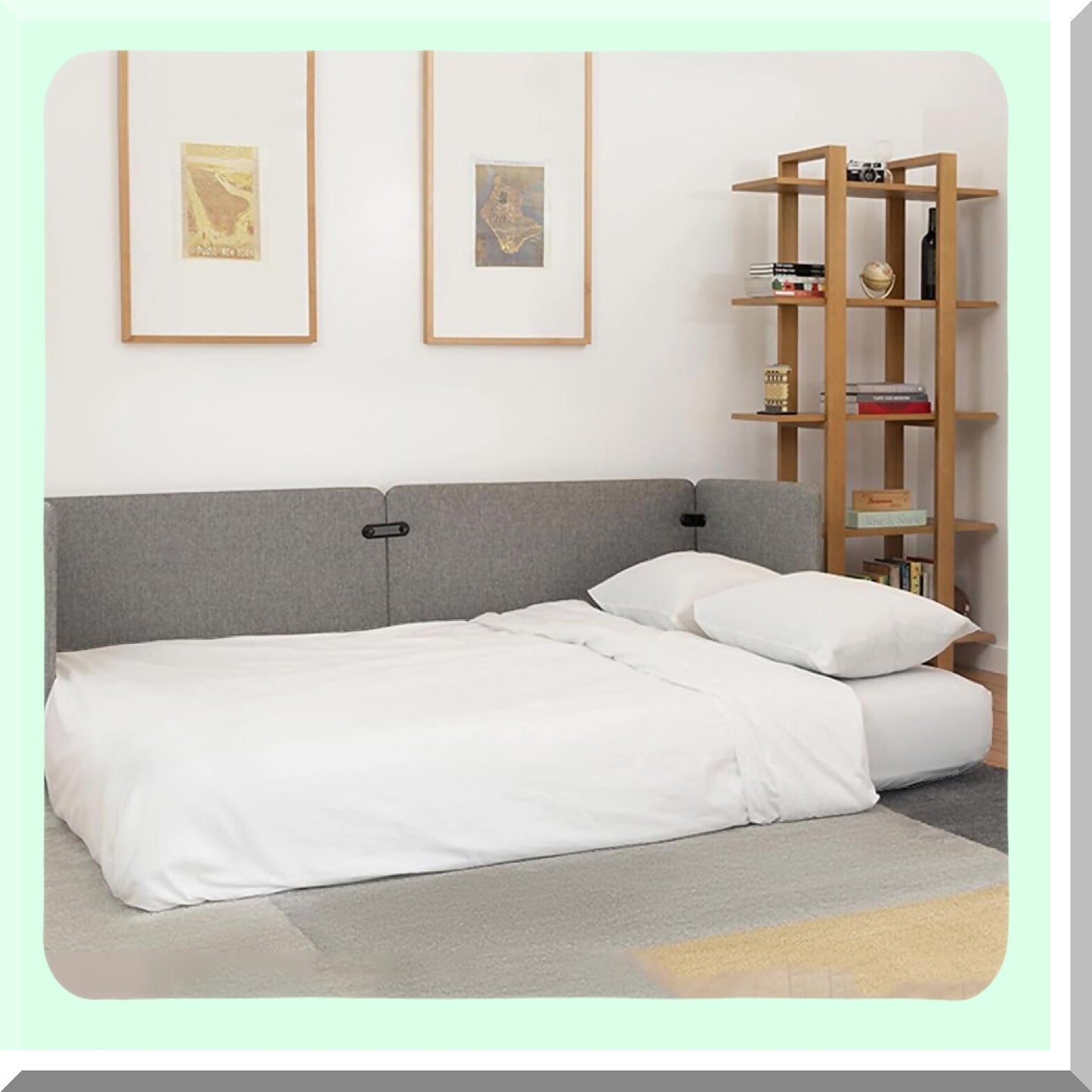 Luxury Microfiber Sofa Bed Sheet Set - 4 Piece Full Size Sleeper Sofa Sheets - White Brushed Bedsheets - Fits Up to 8" Mattress - Soft & Cozy Bedding