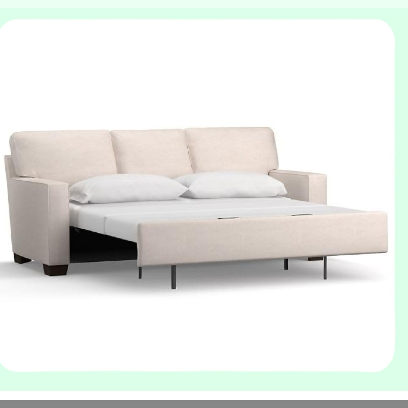 Luxury Microfiber Sofa Bed Sheet Set - 4 Piece Full Size Sleeper Sofa Sheets - White Brushed Bedsheets - Fits Up to 8" Mattress - Soft & Cozy Bedding