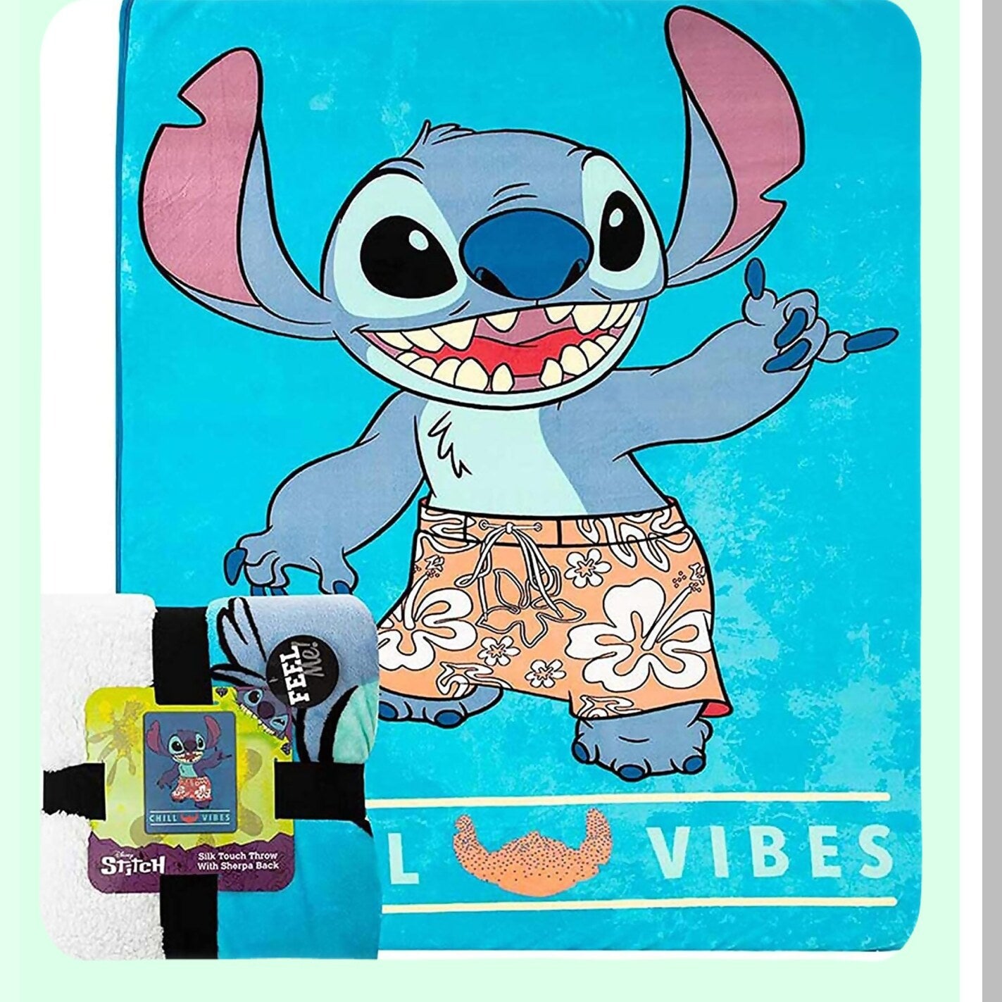 Chill Comfort Lilo & Stitch Silk Touch Sherpa Throw Blanket, 60" x 80""