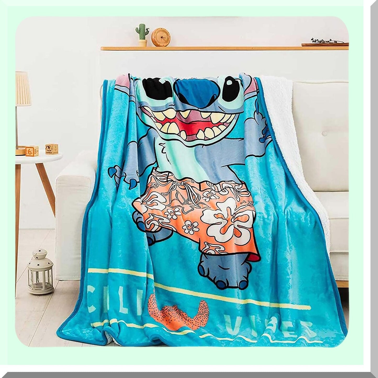 Chill Comfort Lilo & Stitch Silk Touch Sherpa Throw Blanket, 60" x 80""