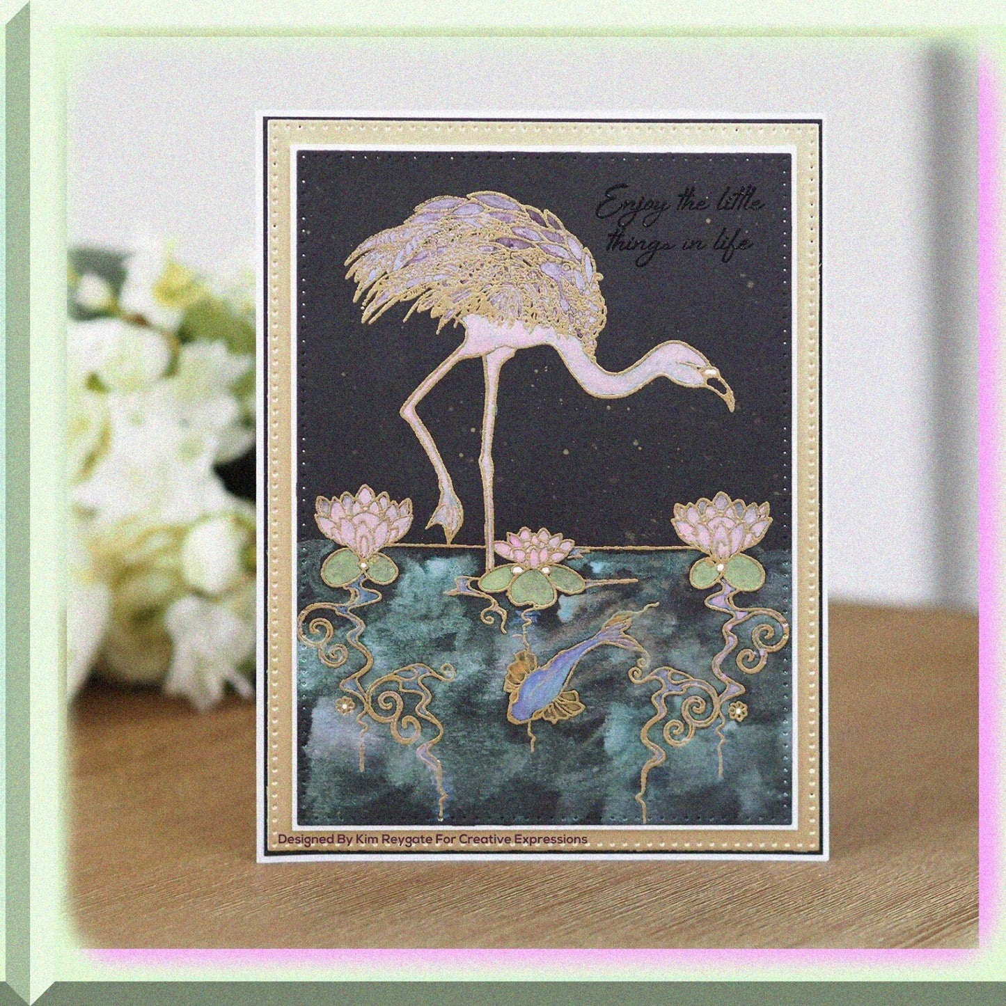 A5 Clear Flamingo Rubber Stamp