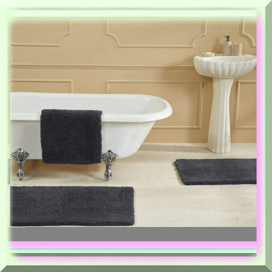 Micro Collection Bath Mat Charcoal 17" x 24"