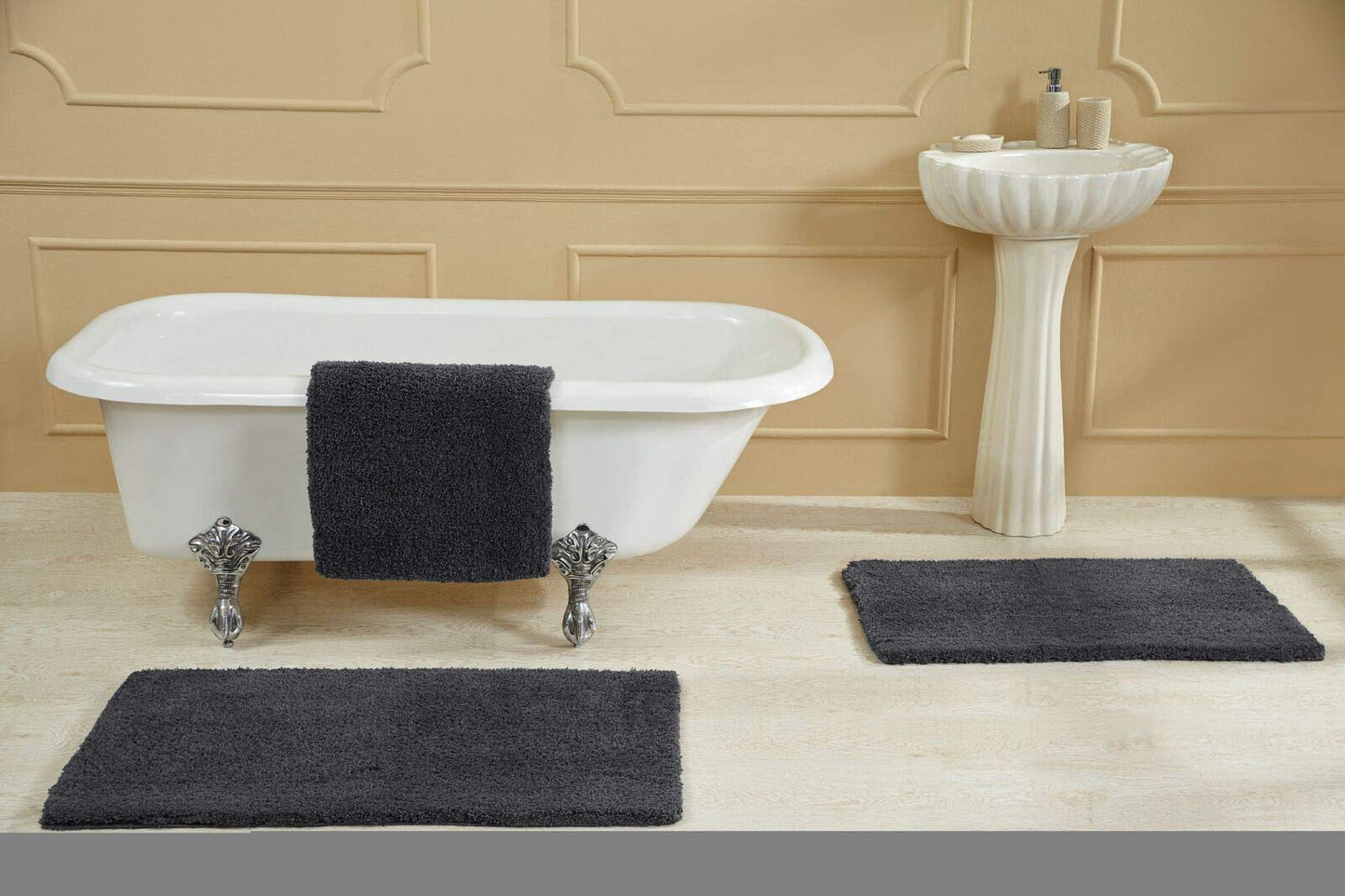 Micro Collection Bath Mat Charcoal 17" x 24"