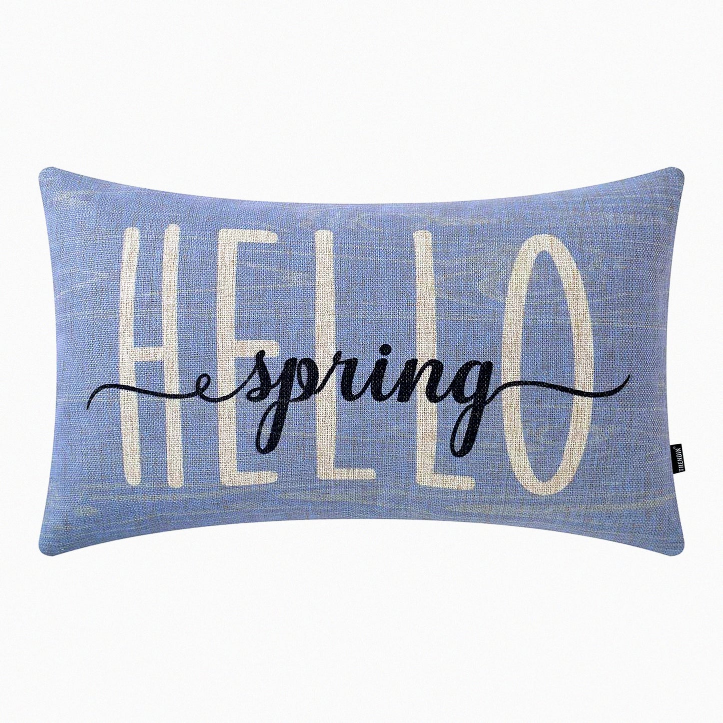 Springtime Farmhouse Lumbar Pillow Covers - Happy Spring Decorative Throw Pillowcase for Sofa Couch - 12x20 Inches Cushion Cover Day Gift - PL816TR