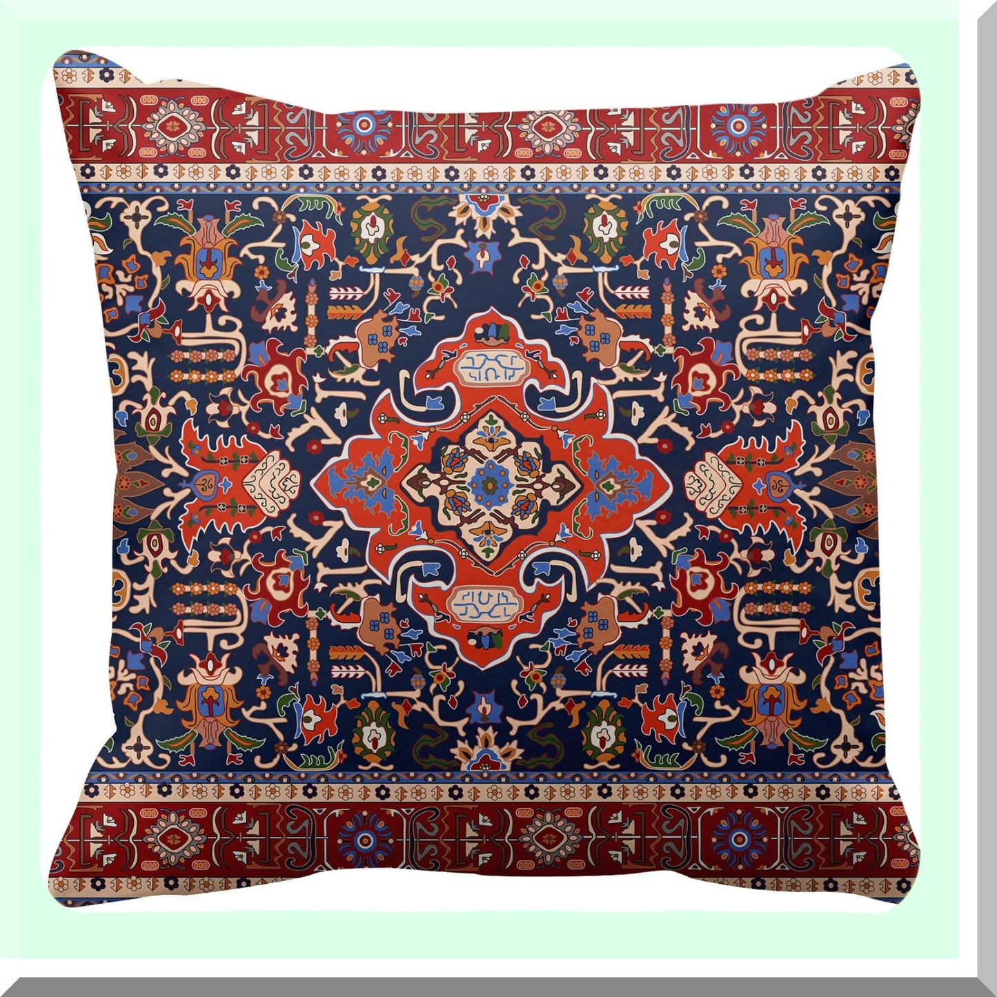 Tribal Chic Pillowcase Set - Retro Ethnic Home Decor Cushion Covers 18x18 - Sofa Couch Throw Pillow Covers - Decorative Pillowcases Set of 4